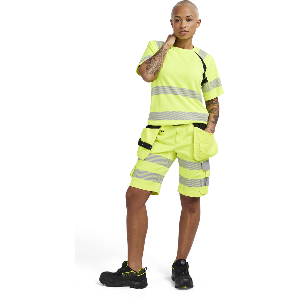 Blaklader Ladies' High Vis Stretch Shorts, Yellow (5)