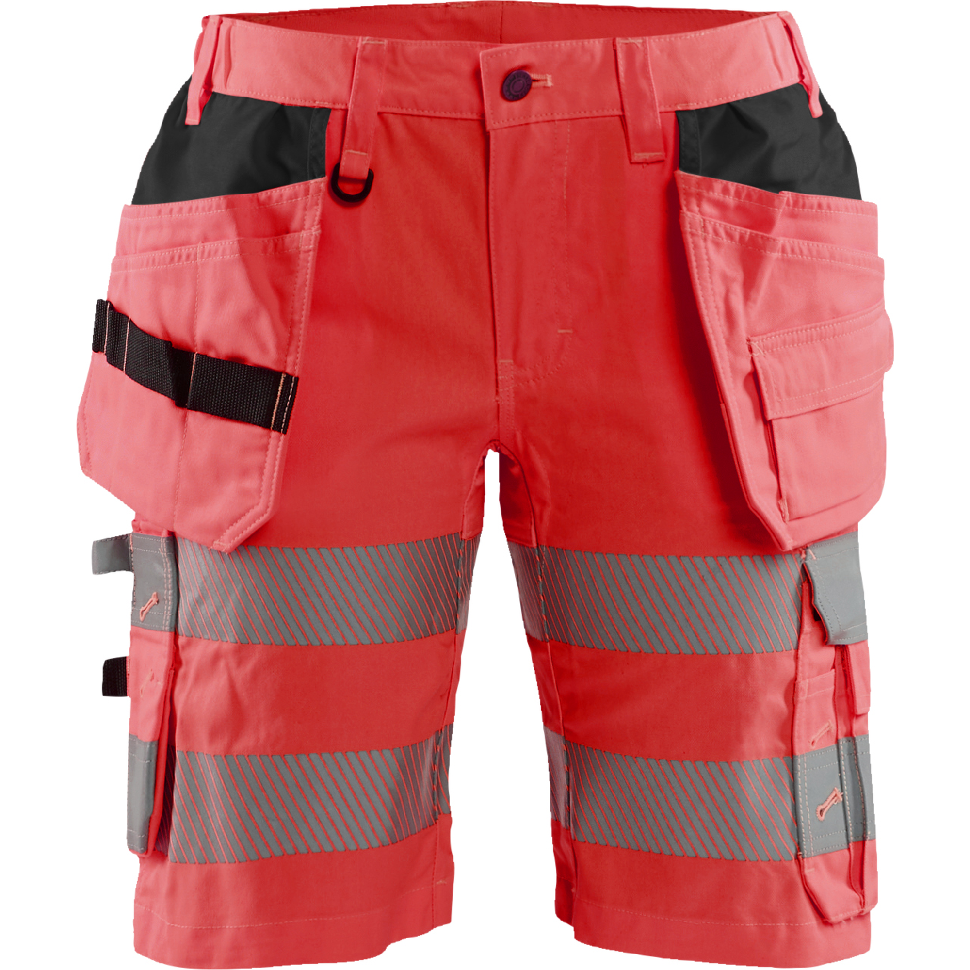 Blaklader Ladies High Vis Stretch Shorts, Red