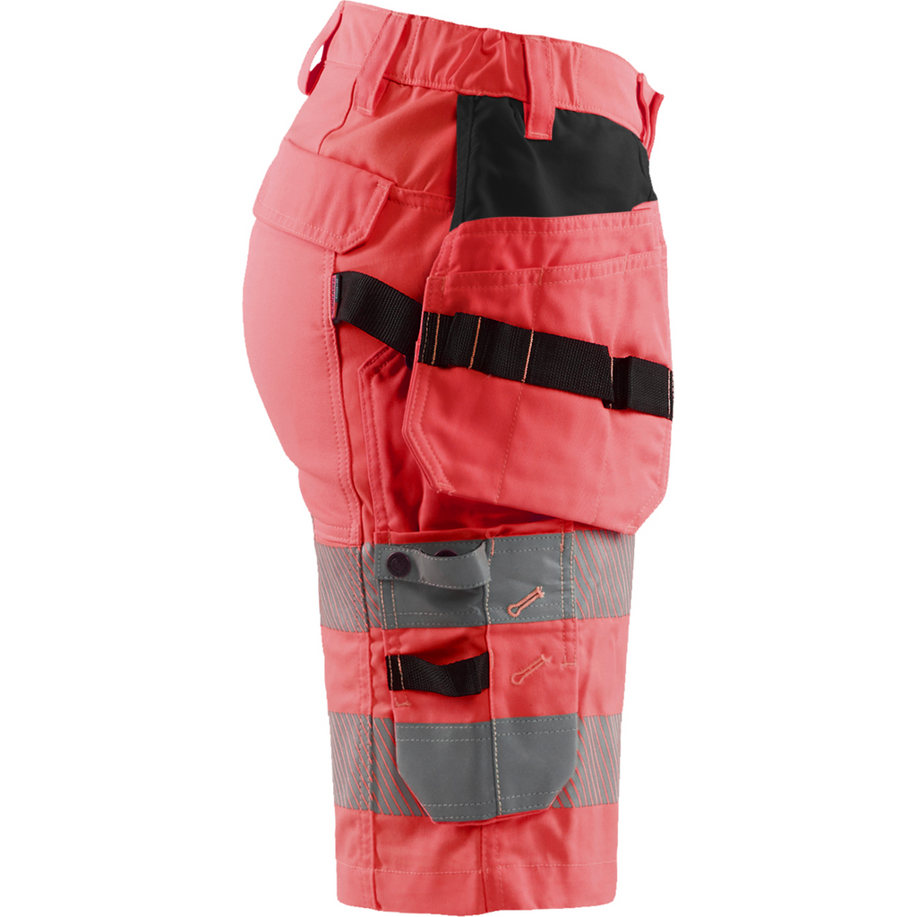 Blaklader Ladies High Vis Stretch Shorts, Red (2)