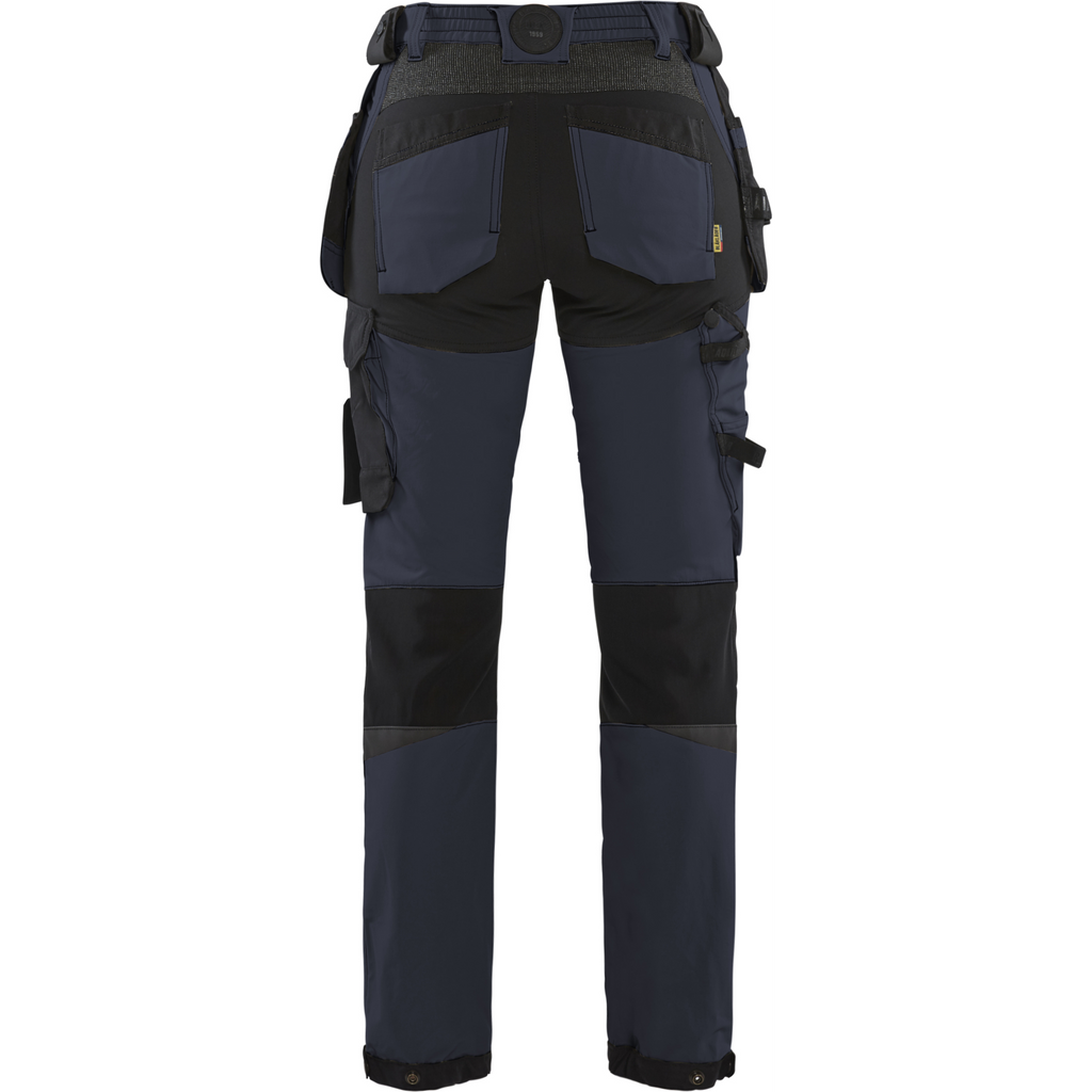 Blaklader Women's 4-Way Stretch Craftsman Work Trousers, Dark Navy/Black (4)