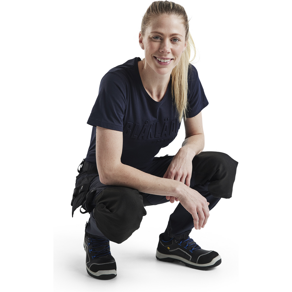 Blaklader Women's 4-Way Stretch Craftsman Work Trousers, Dark Navy/Black (6)