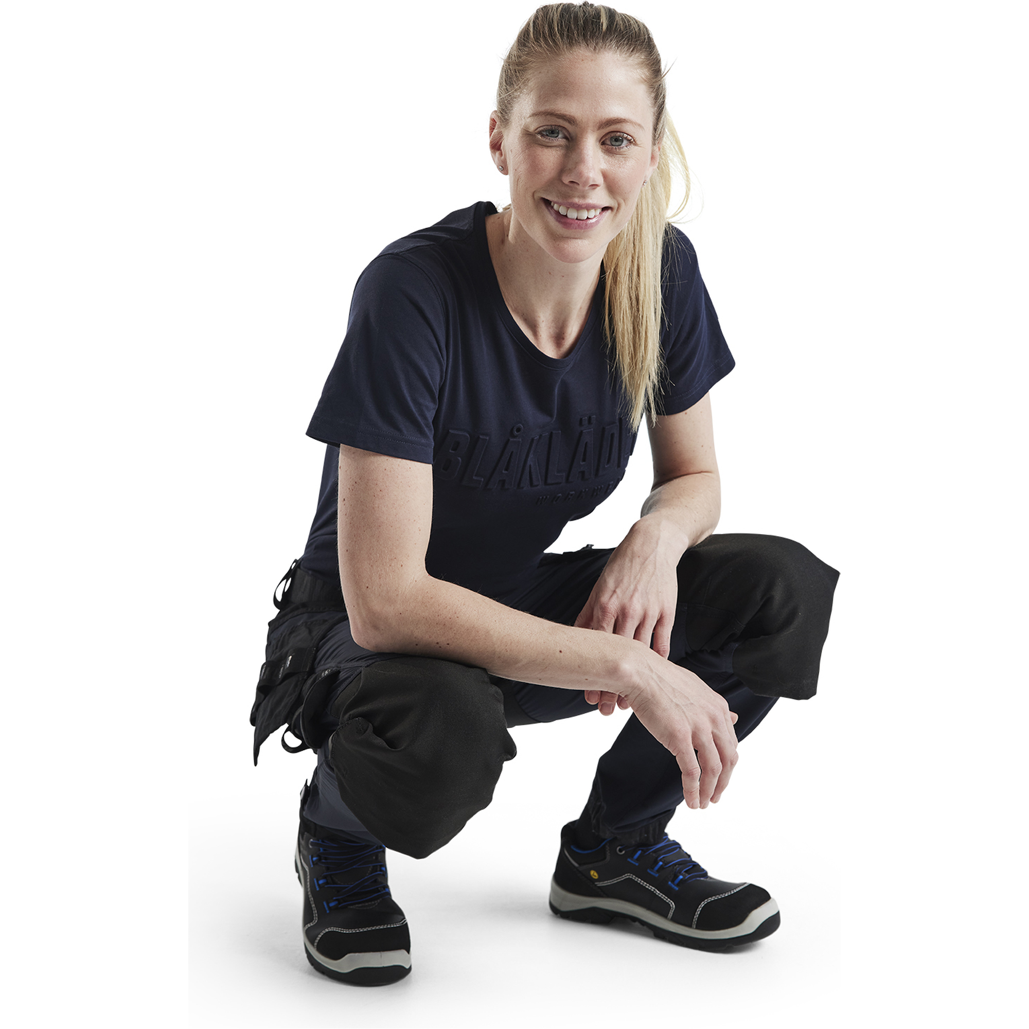 Blaklader Women's 4-Way Stretch Craftsman Work Trousers, Dark Navy/Black (6)