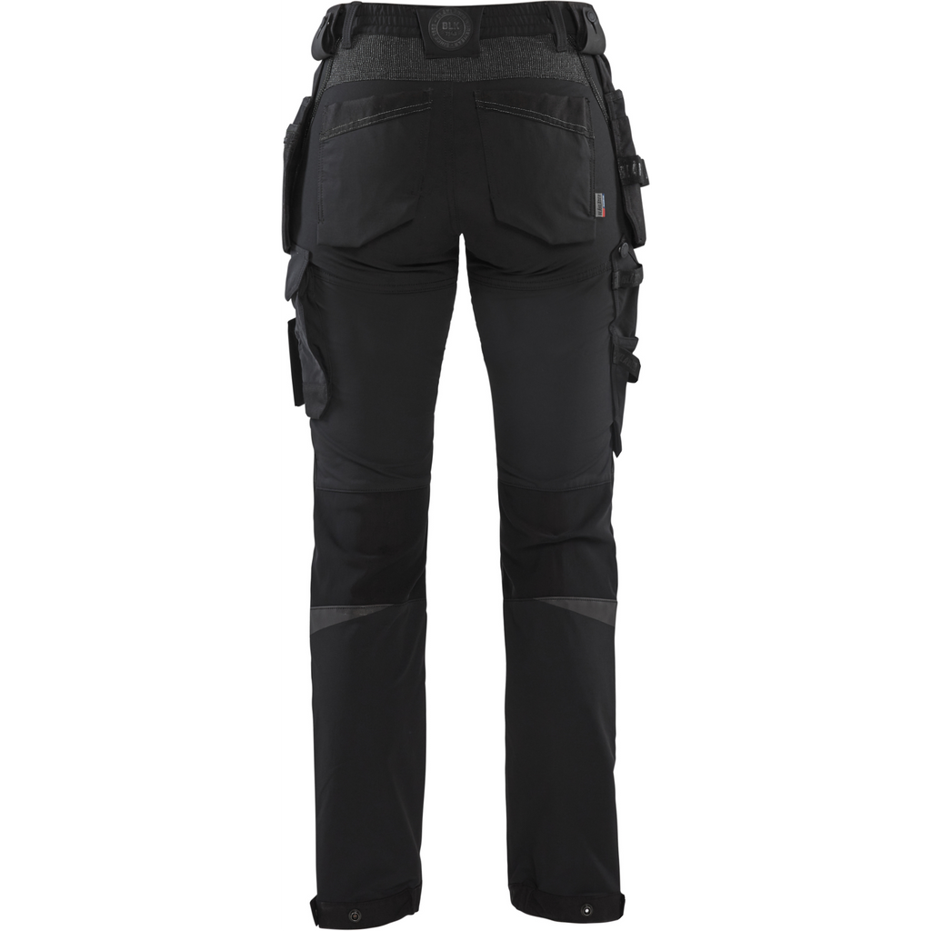 Blaklader Ladies 4-Way Stretch Craftsman Work Trousers, Black/Dark Grey (4)