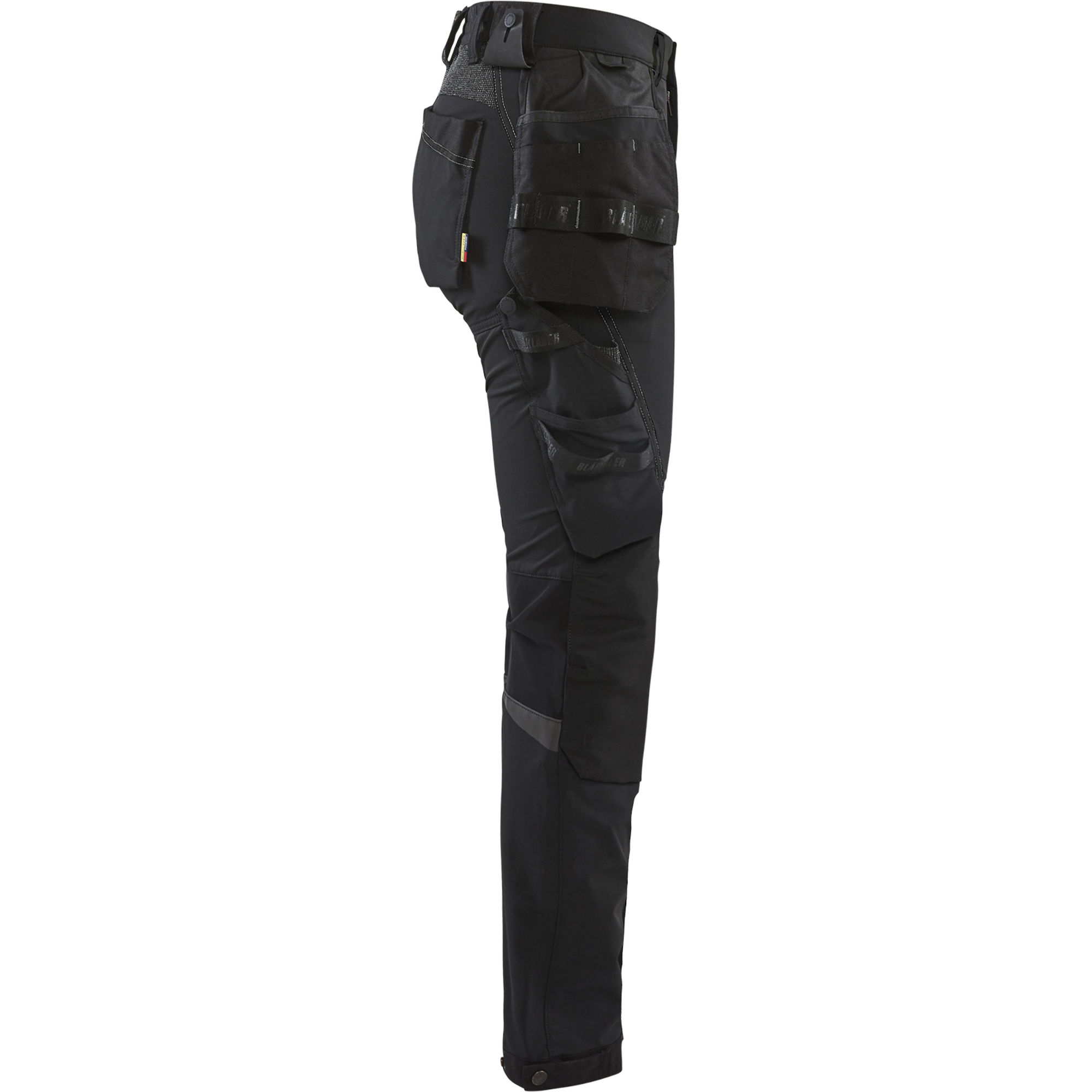 Blaklader Ladies 4-Way Stretch Craftsman Work Trousers, Black/Dark Grey (2)
