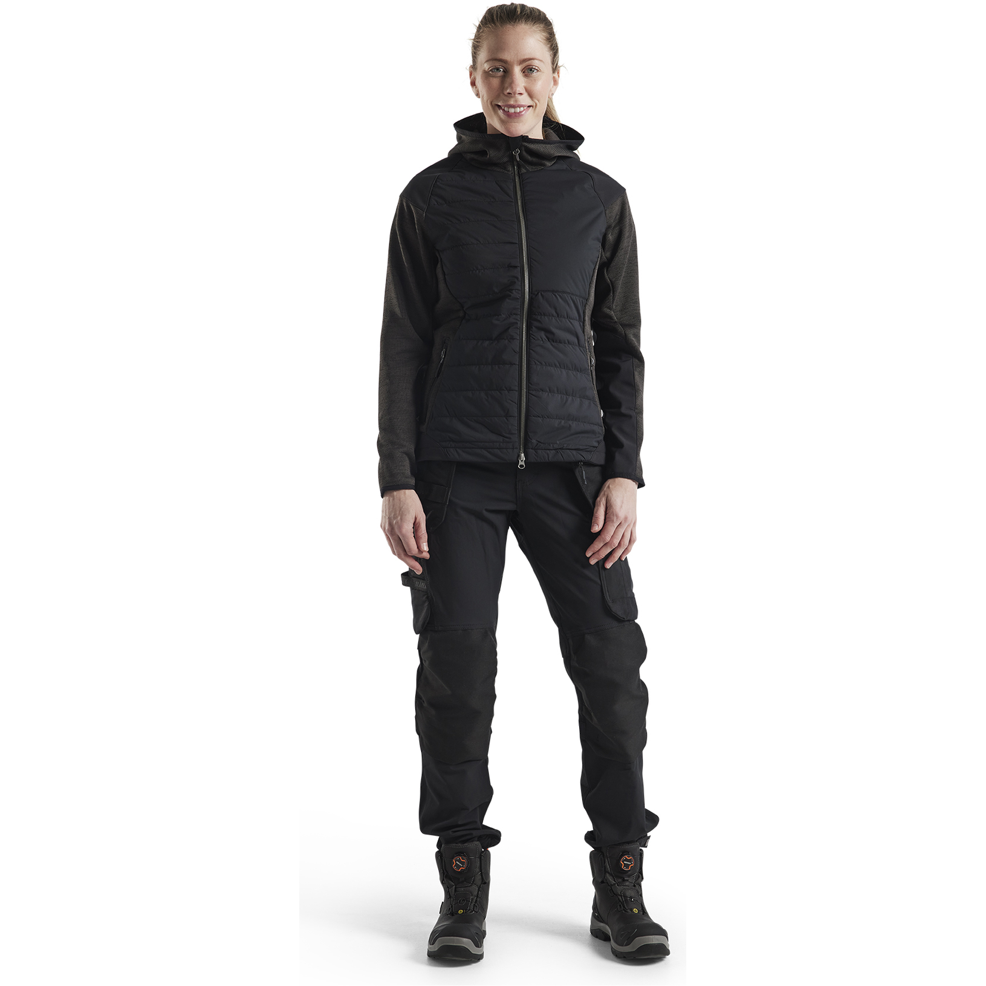 Blaklader Ladies 4-Way Stretch Craftsman Work Trousers, Black/Dark Grey (5)