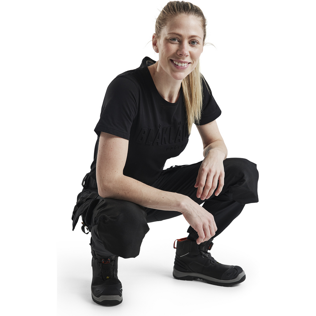 Blaklader Ladies 4-Way Stretch Craftsman Work Trousers, Black/Dark Grey (6)