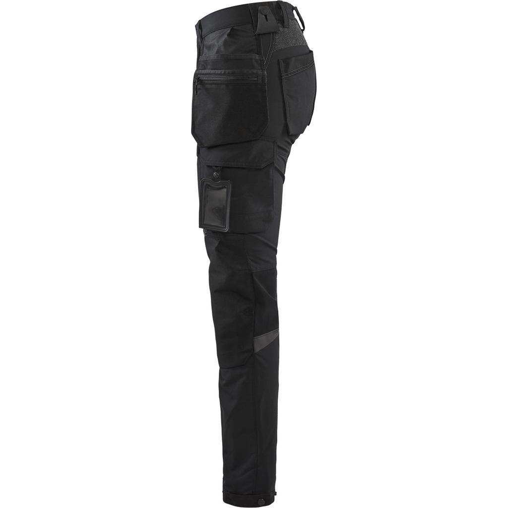 Blaklader Ladies 4-Way Stretch Craftsman Work Trousers, Black/Dark Grey (3)