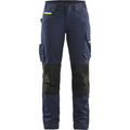 Blaklader Women's Stretch Work Trousers, Dark Navy/Yellow
