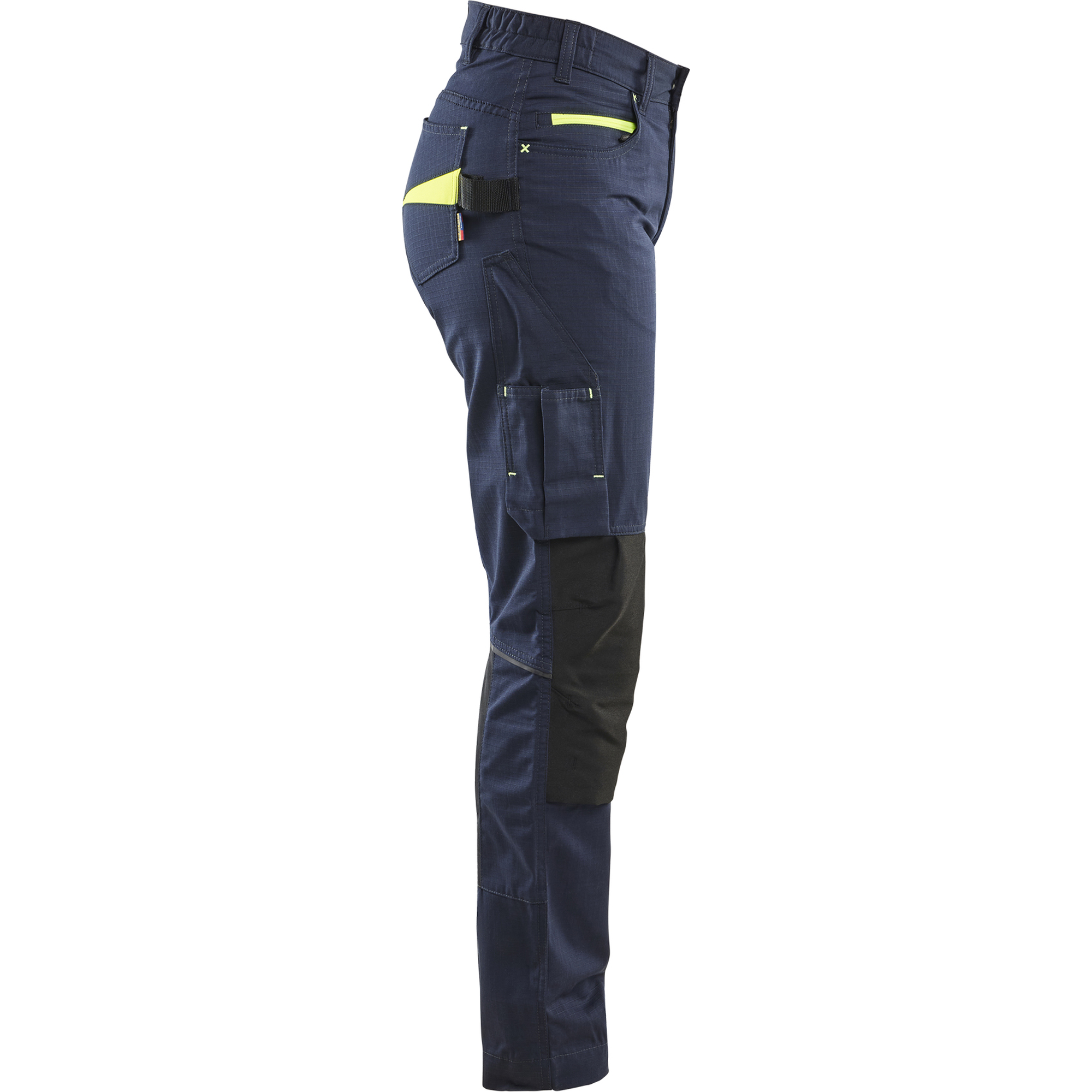 Blaklader Women's Stretch Work Trousers, Dark Navy/Yellow (2)