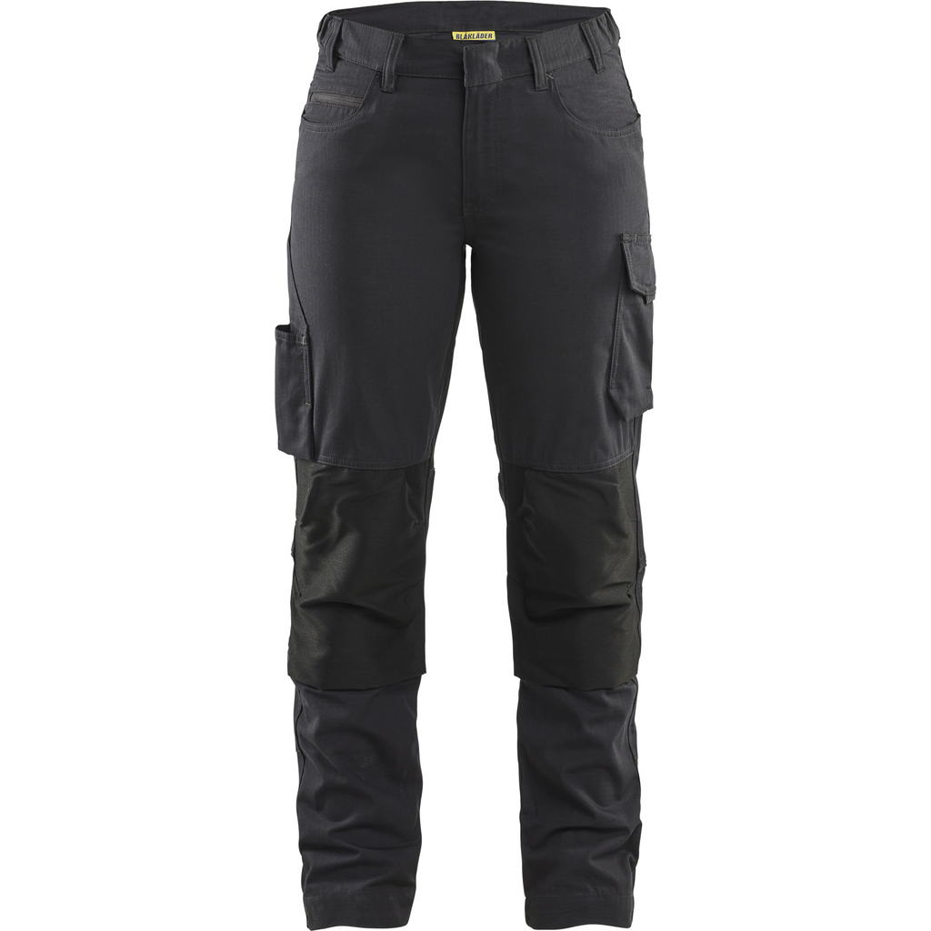 Blaklader Ladies Stretch Work Trousers, Black/Dark Grey