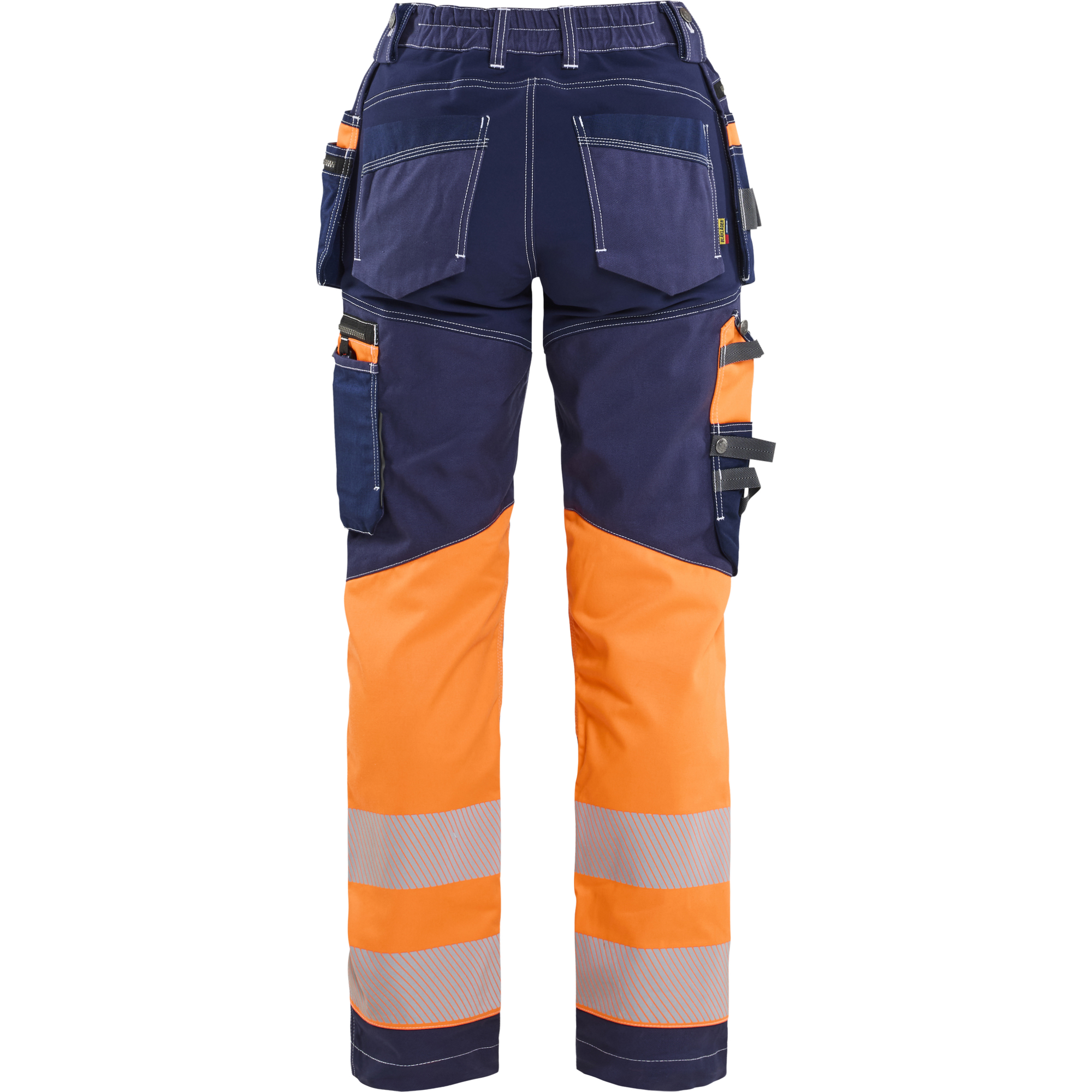 Blaklader High Vis Damen Stretch Arbeitshose, Marineblau/Orange (4)