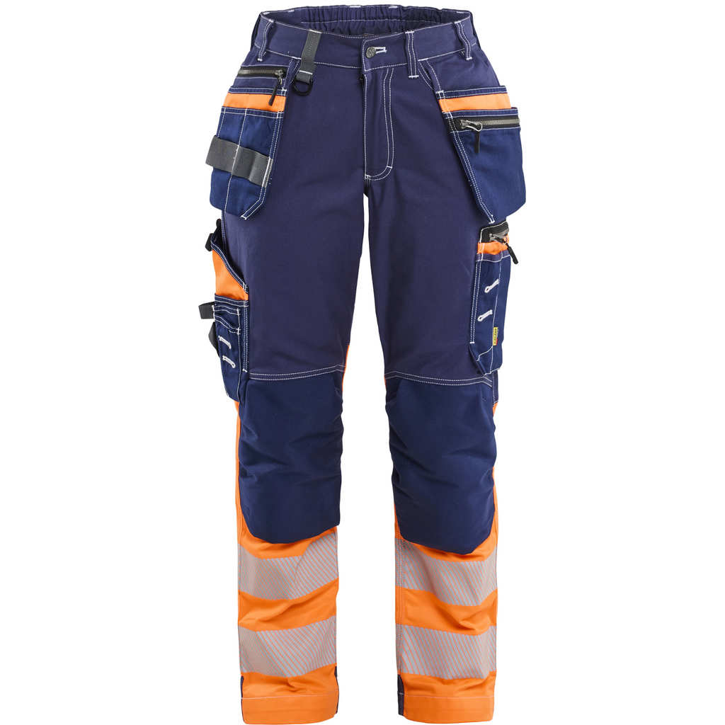 Blaklader High Vis Damen Stretch Arbeitshose, Marineblau/Orange