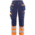Blaklader High Vis Damen Stretch Arbeitshose, Marineblau/Orange