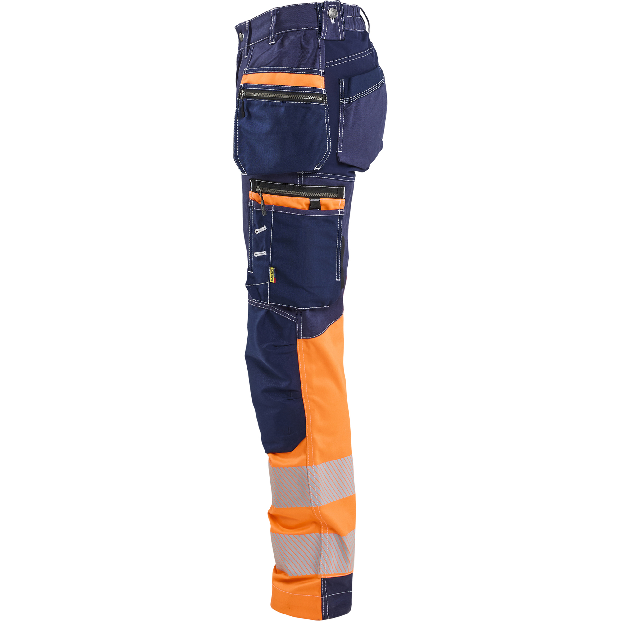 Blaklader High Vis Damen Stretch Arbeitshose, Marineblau/Orange (3)