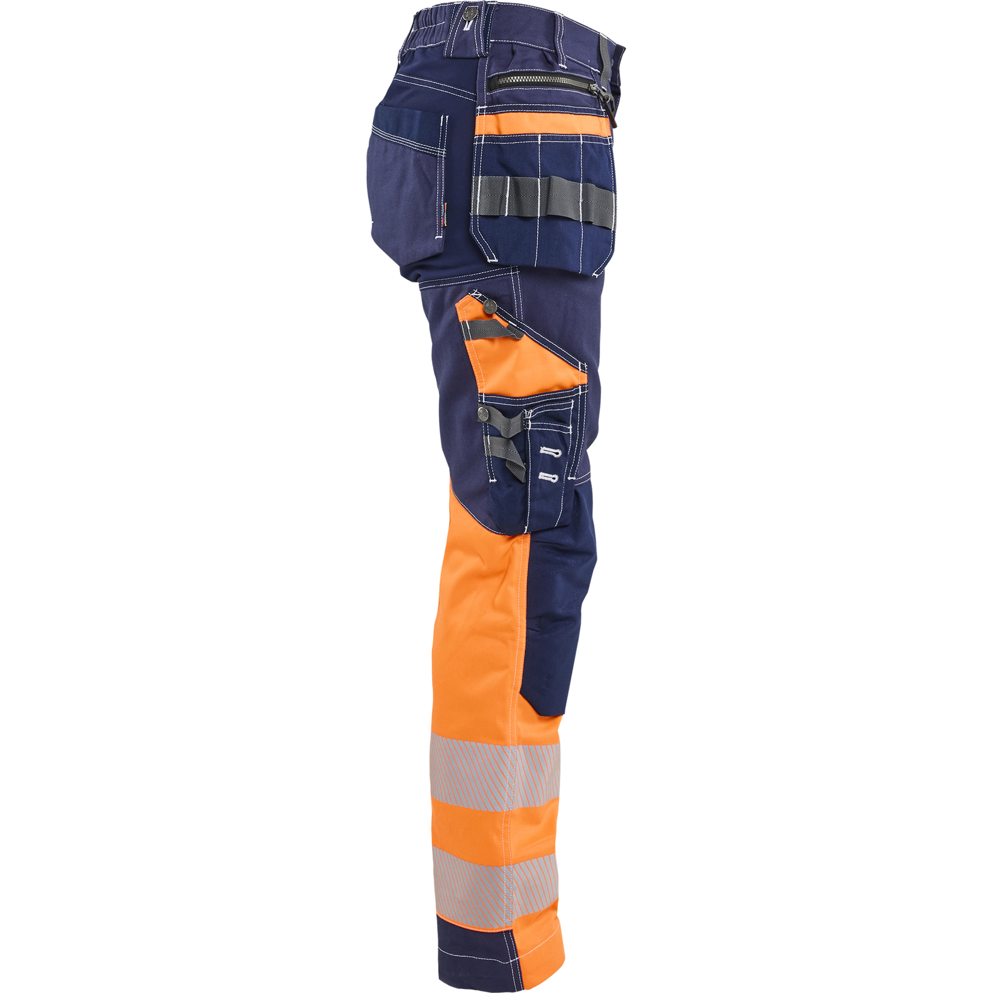 Blaklader High Vis Damen Stretch Arbeitshose, Marineblau/Orange (2)