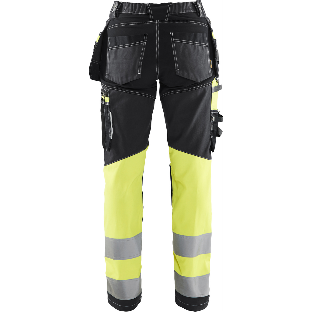 Blaklader High Vis Damen Stretch Arbeitshose, Schwarz/Gelb (4)