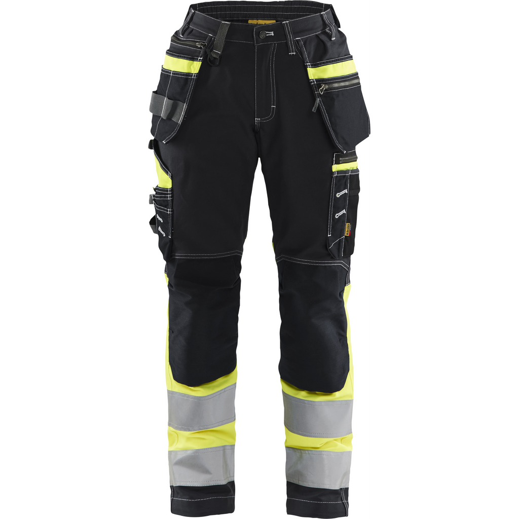 Blaklader High Vis Damen Stretch Arbeitshose, Schwarz/Gelb