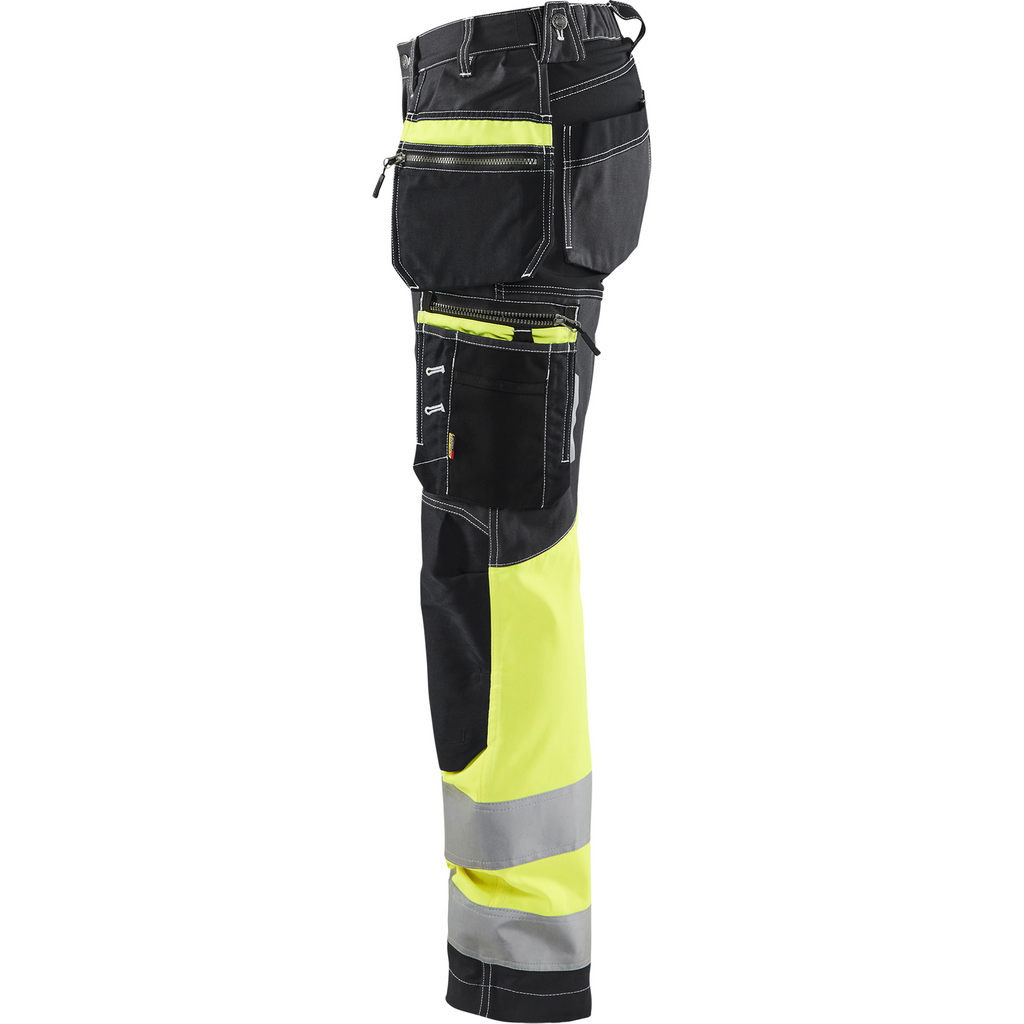 Blaklader High Vis Damen Stretch Arbeitshose, Schwarz/Gelb (3)