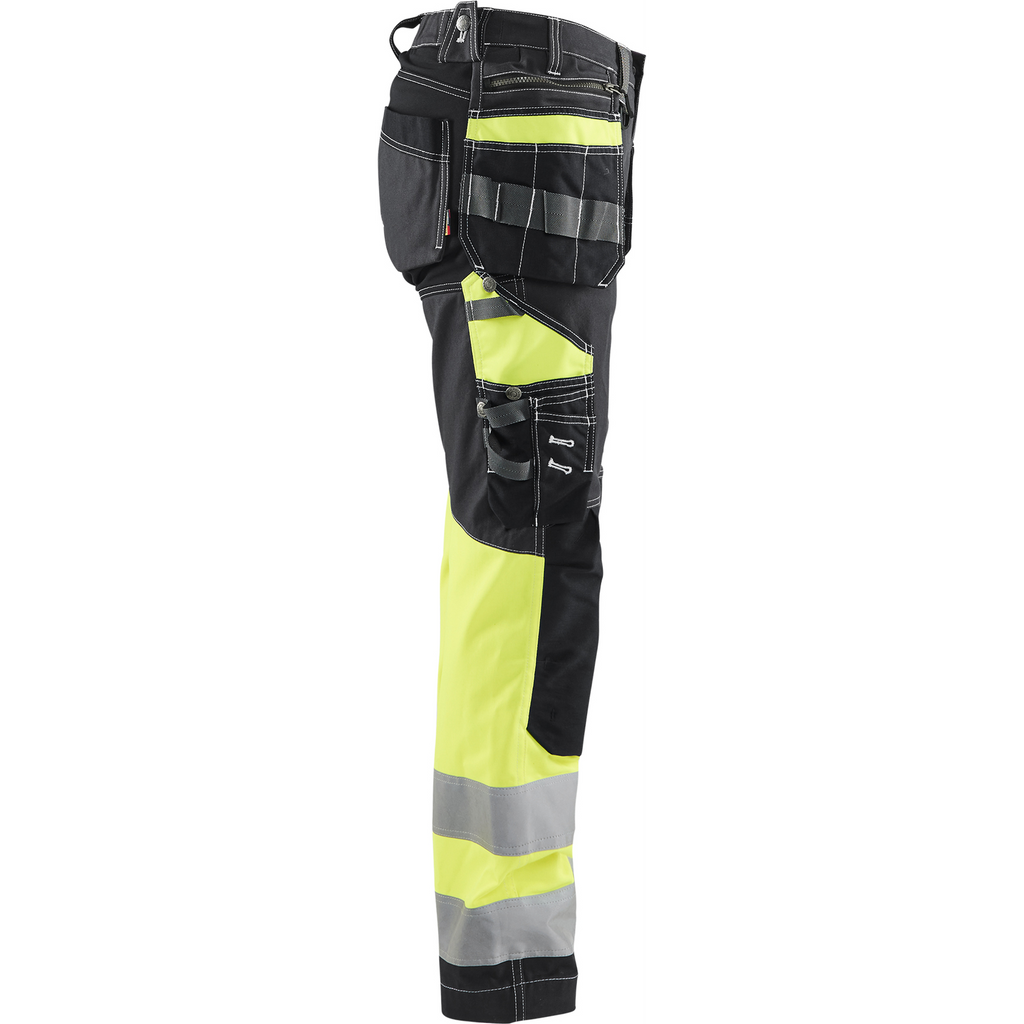 Blaklader High Vis Damen Stretch Arbeitshose, Schwarz/Gelb (2)