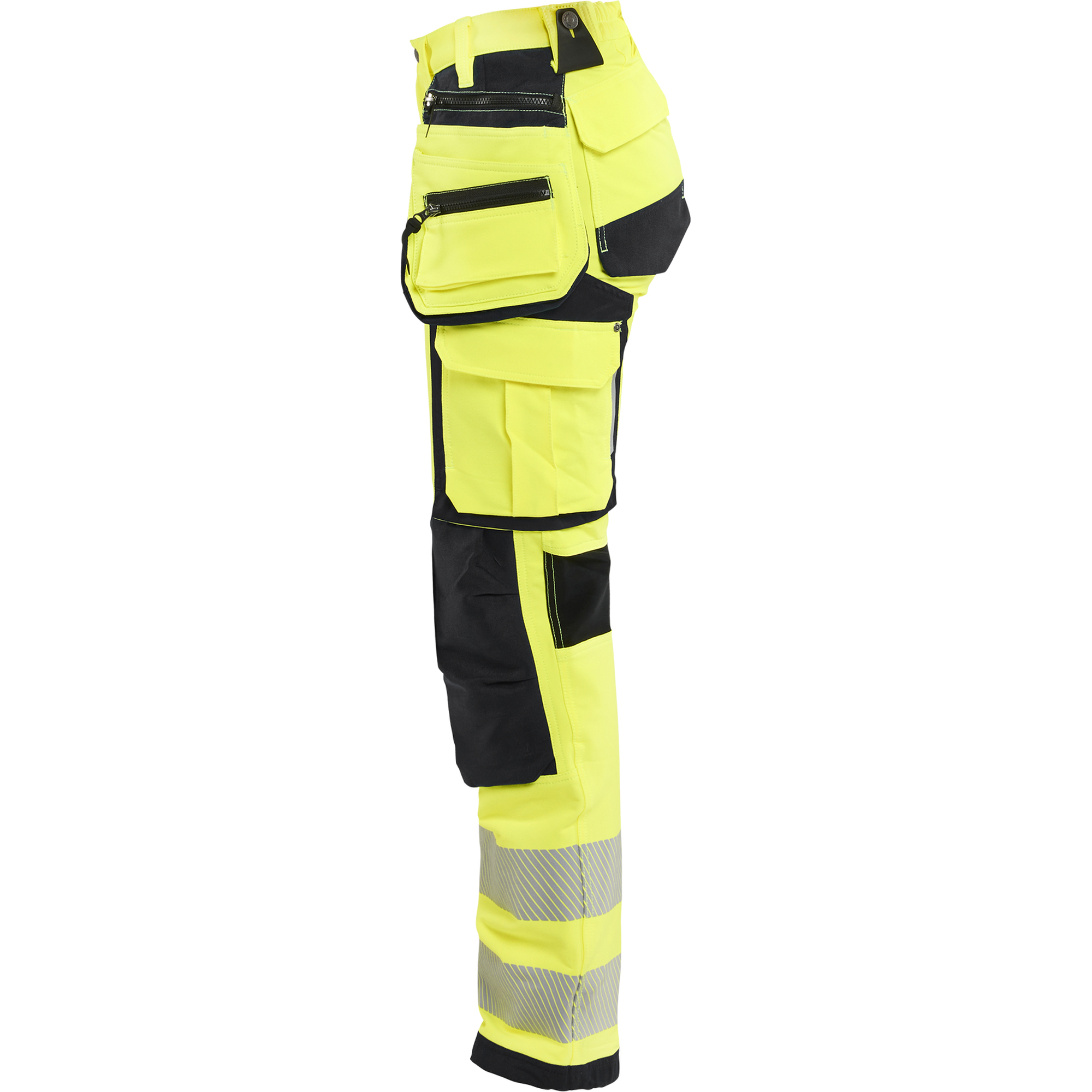 Blaklader High Vis Women's 4-Way Stretch Work Trousers, Yellow/Black (3)