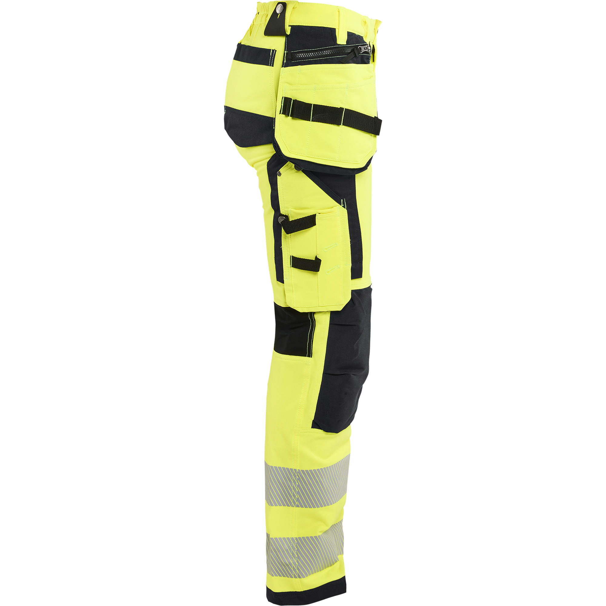 Blaklader High Vis Women's 4-Way Stretch Work Trousers, Yellow/Black (2)