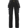 Blaklader Ladies 4-Way Stretch Craftsman Work Trousers, Black