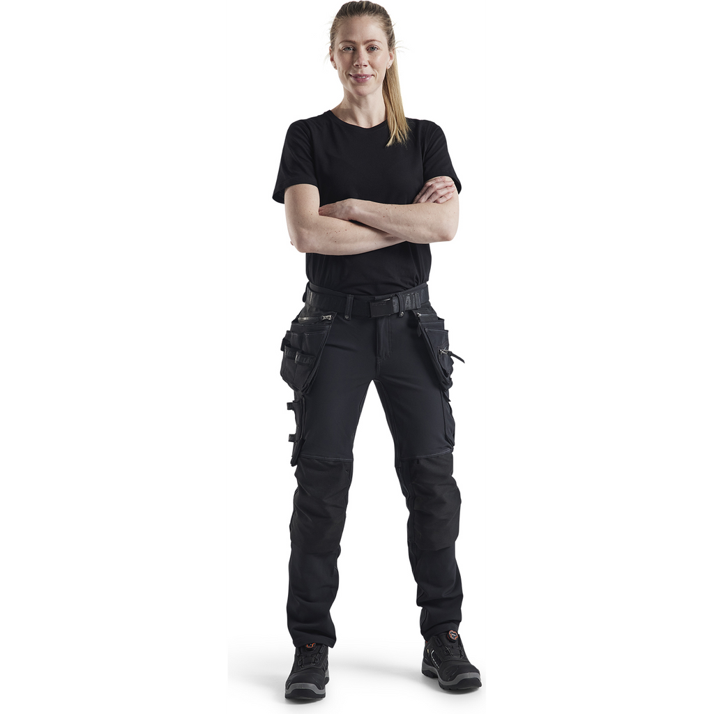 Blaklader Ladies 4-Way Stretch Craftsman Work Trousers, Black (5)