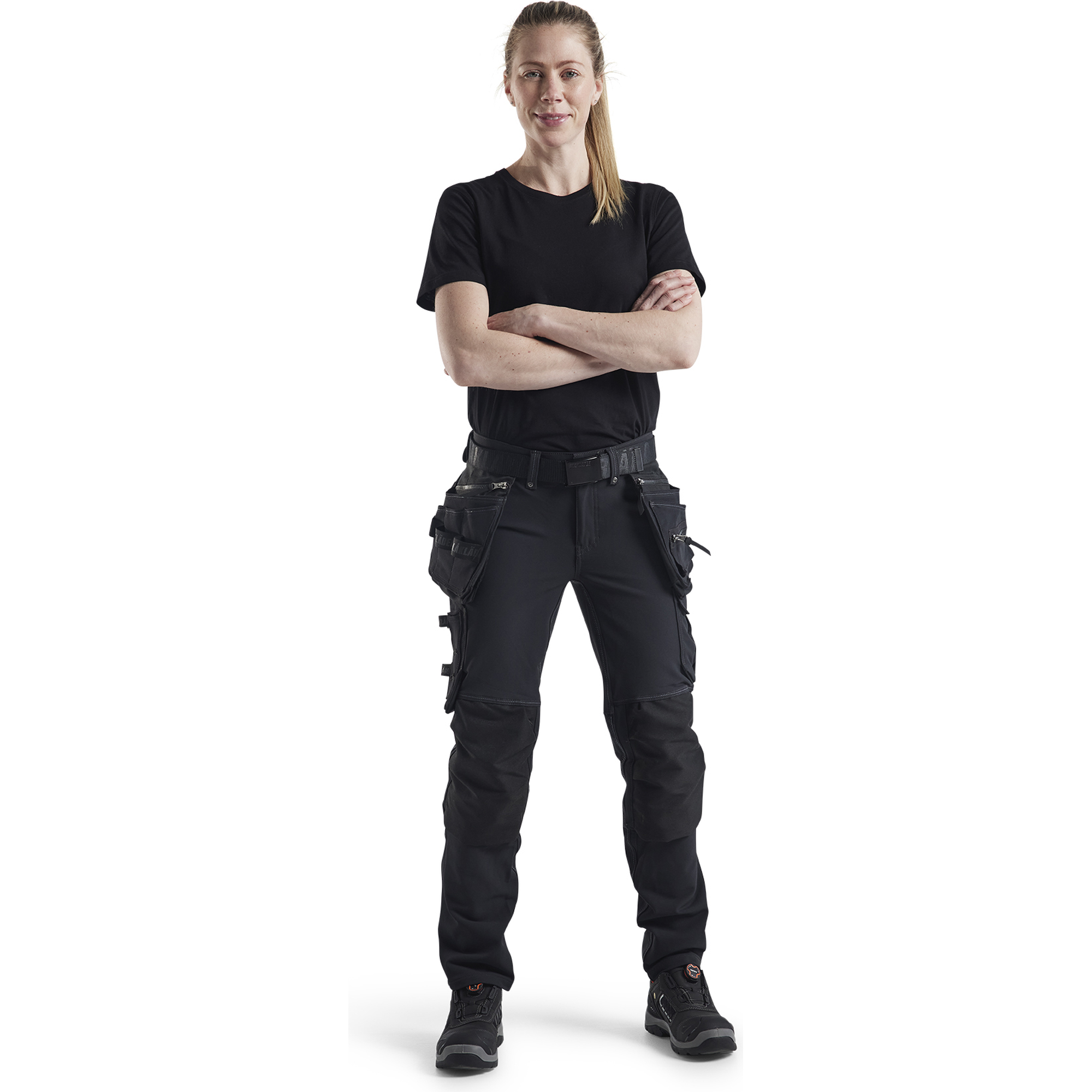 Blaklader Ladies 4-Way Stretch Craftsman Work Trousers, Black (5)