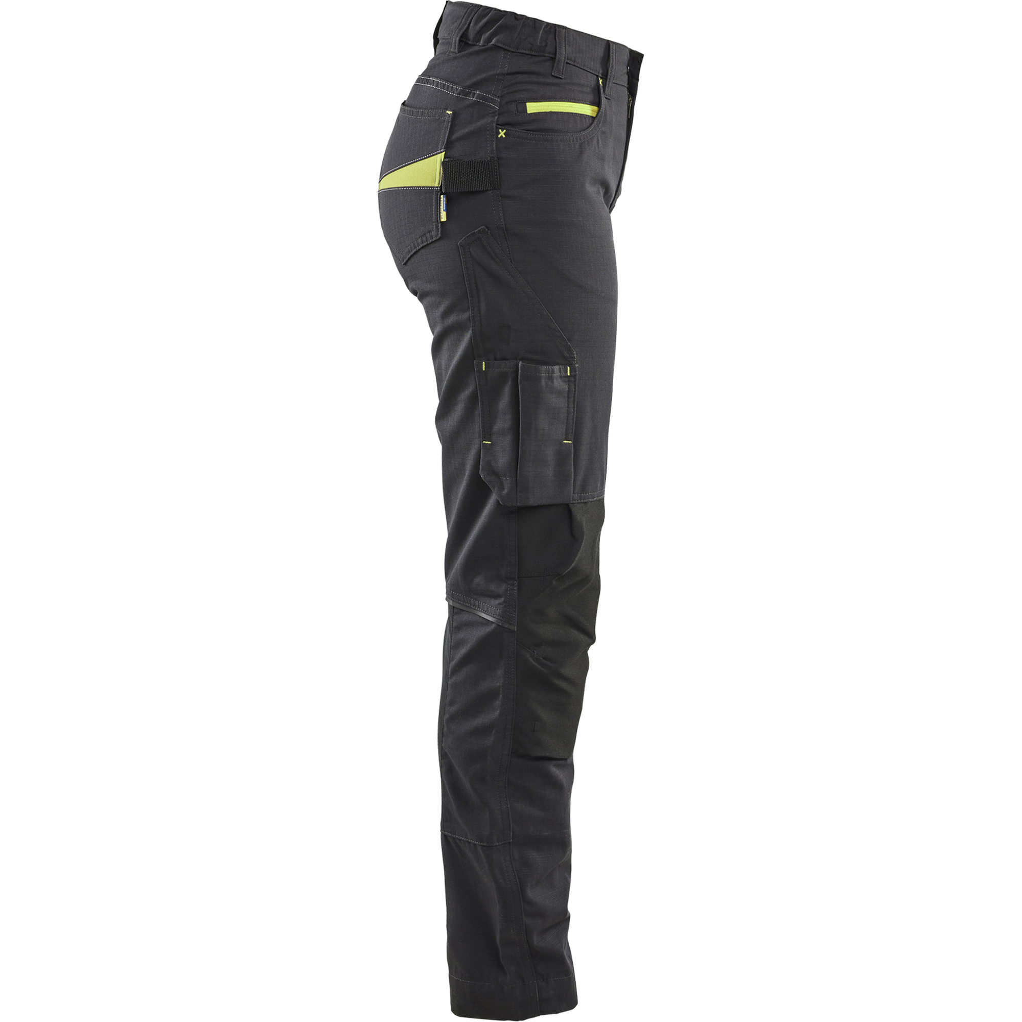 Blaklader Damen Stretch Arbeitshose, Schwarz/Gelb (2)