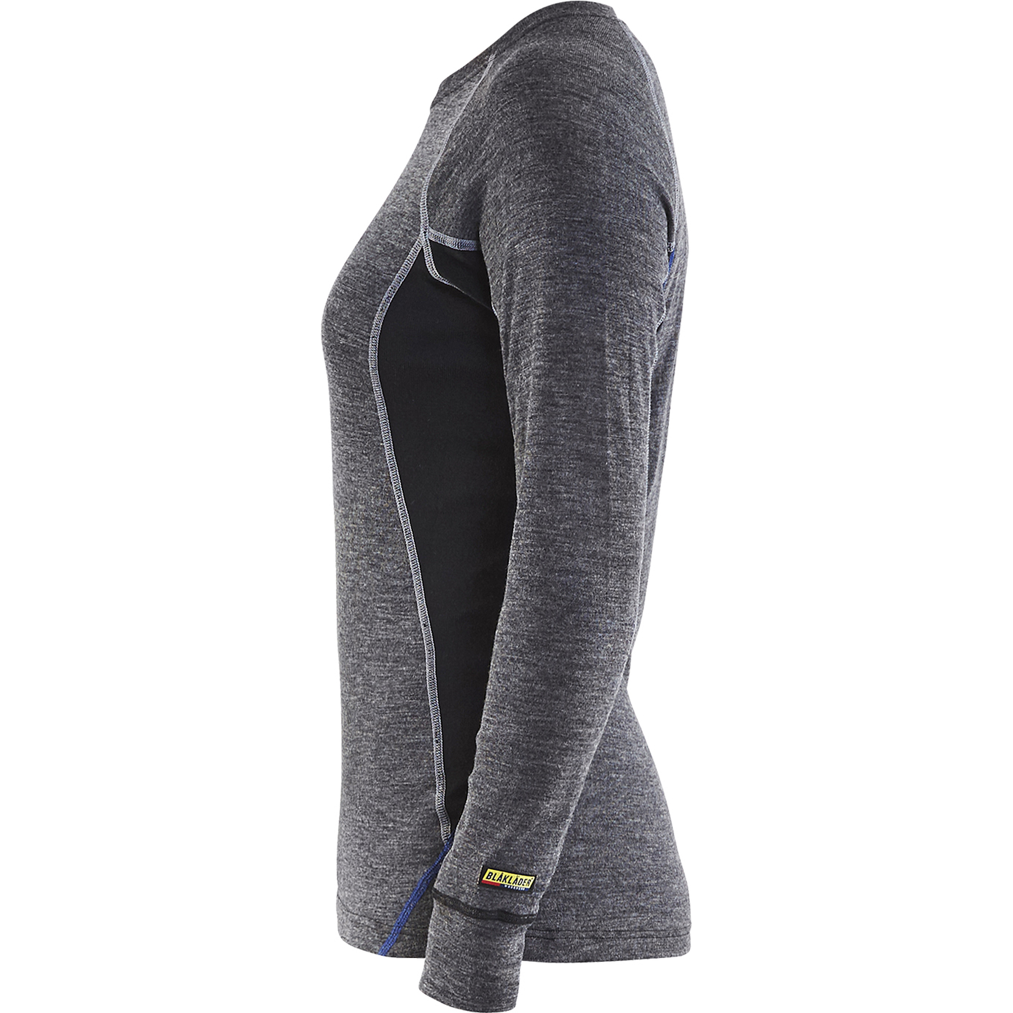 Blaklader Women's Merino Wool Warm Undershirt, Medium Grey/Black (3)