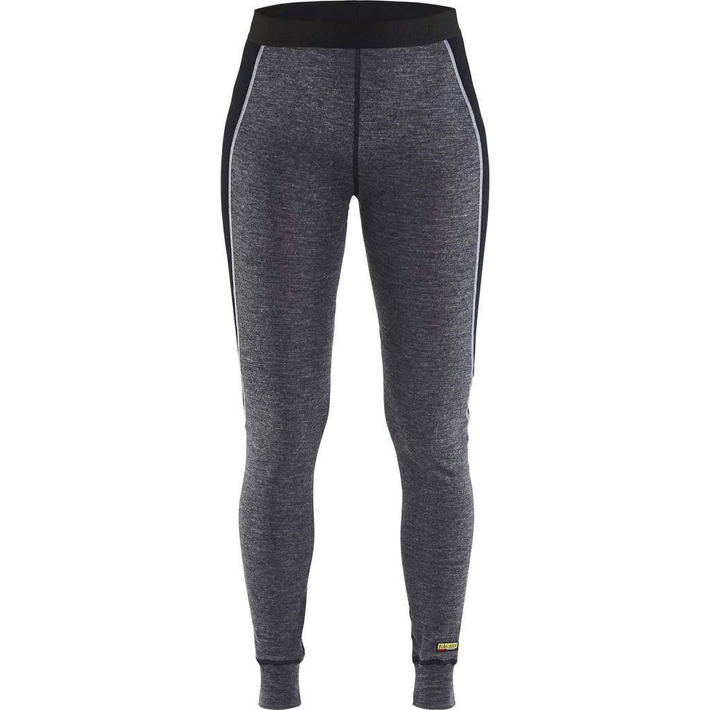 Blaklader Ladies Warm Merino Wool Long Johns, Mid Grey/Black