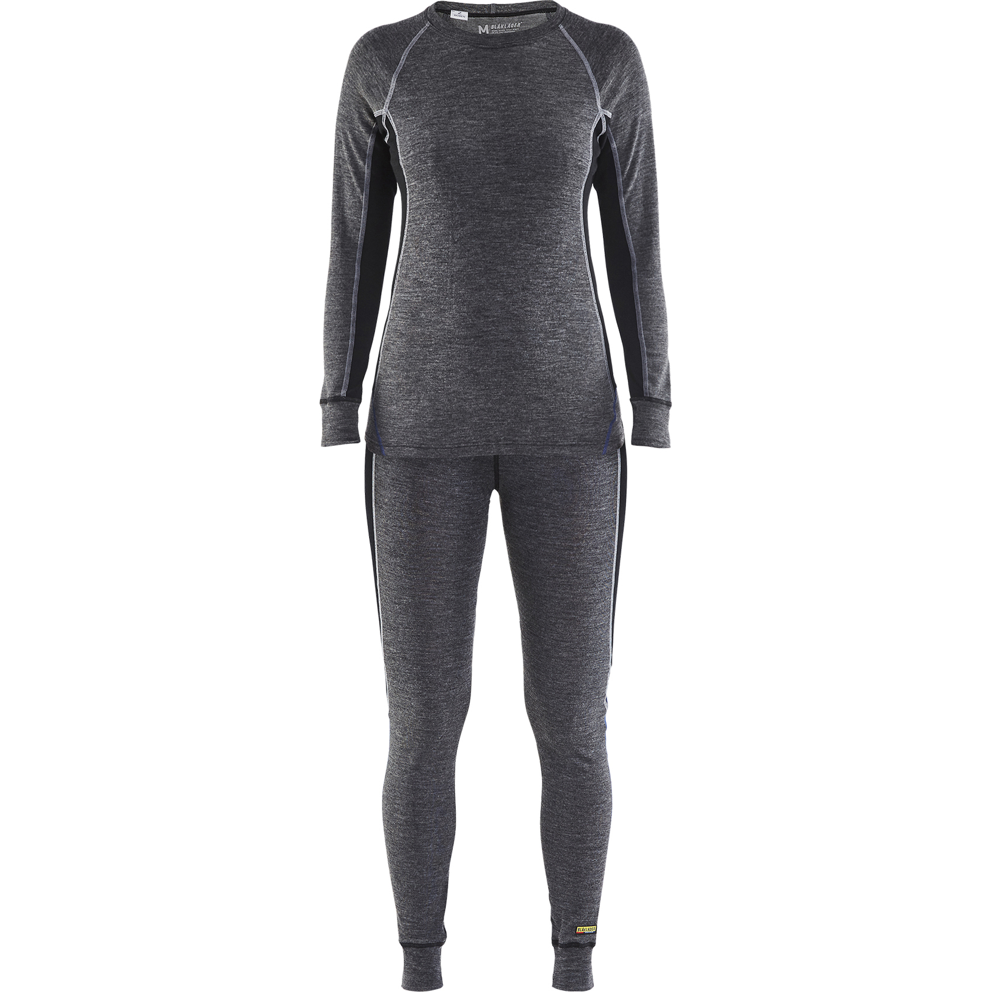 Blaklader Ladies Warm Merino Wool Long Johns, Mid Grey/Black (6)