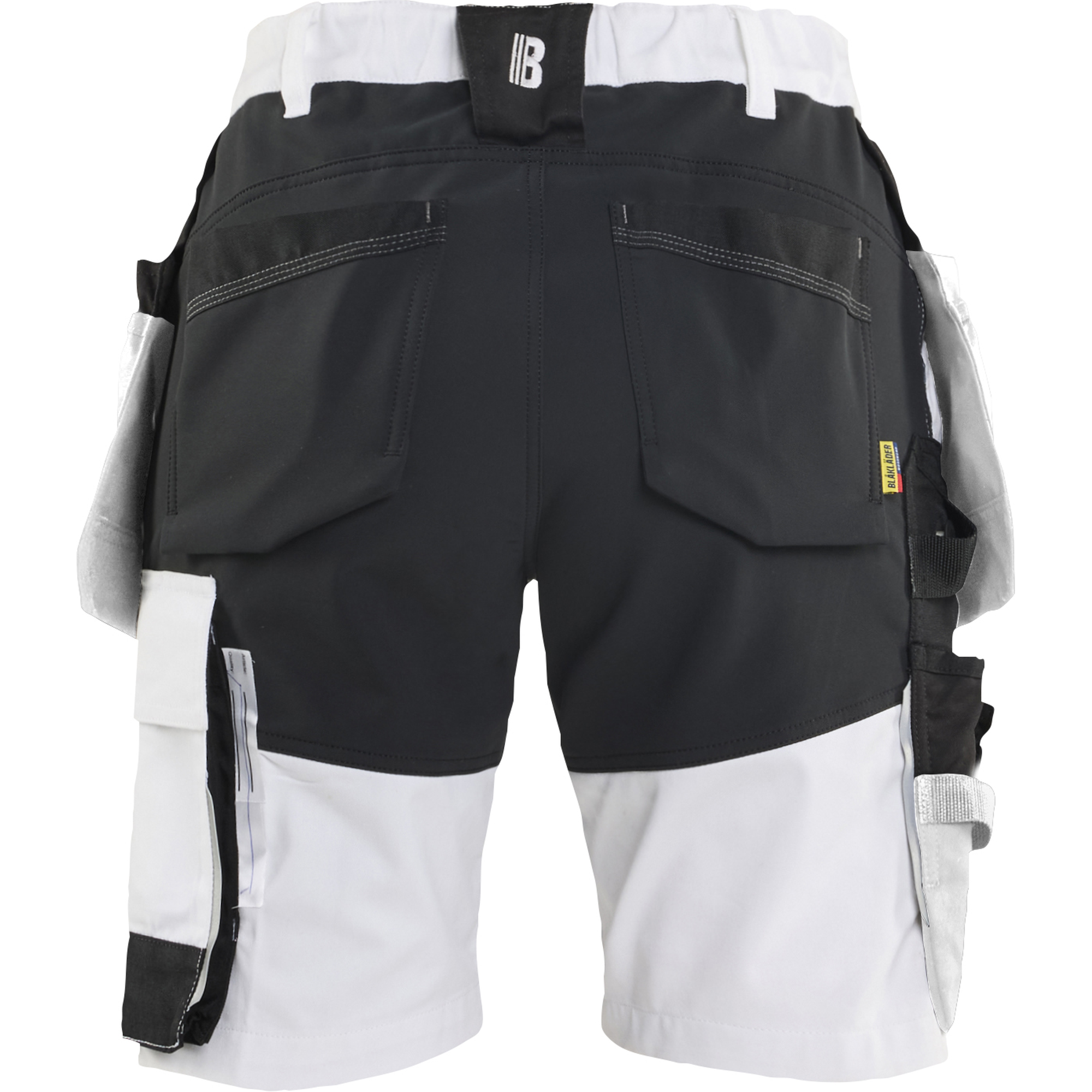 Blaklader Women's Stretch Painter Shorts, White/Black (4)