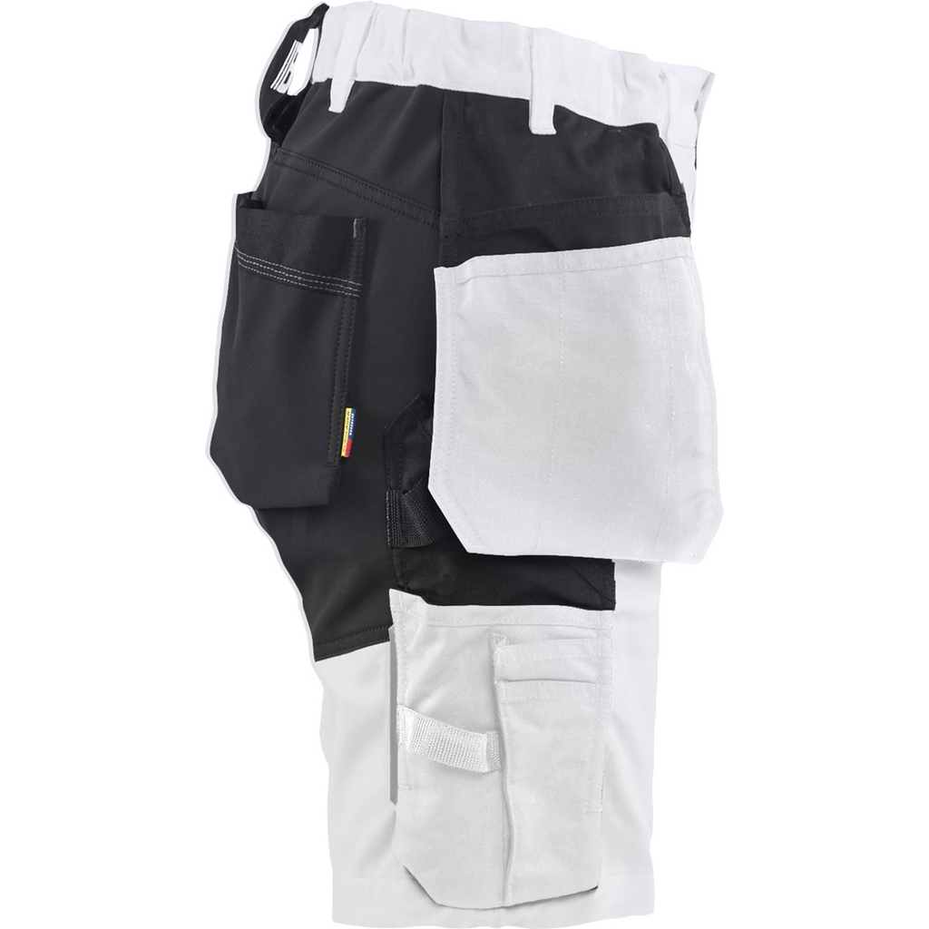 Blaklader Women's Stretch Painter Shorts, White/Black (2)