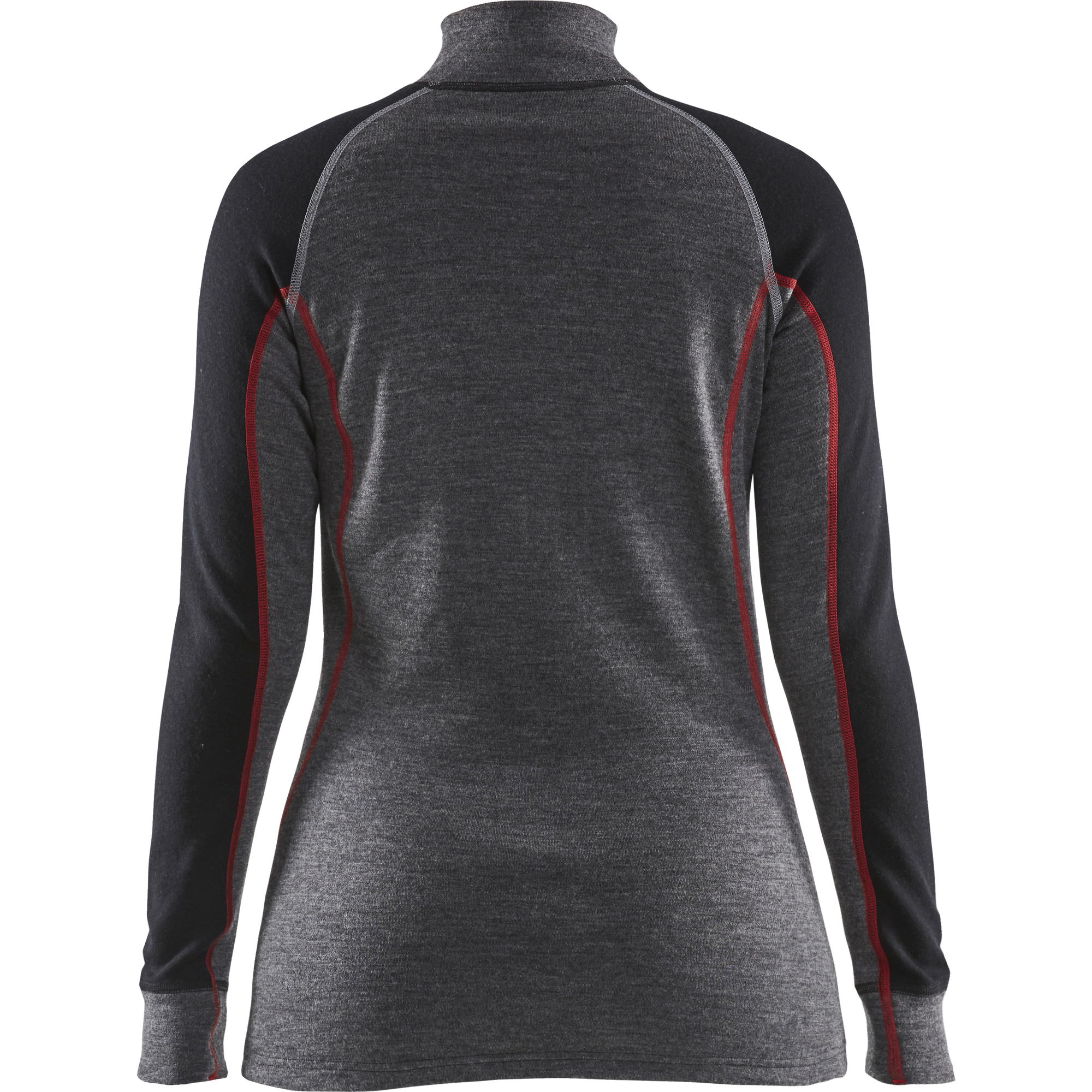 Blaklader XWARM Ladies' Thermal Shirt with Zip, Medium Grey/Black (4)