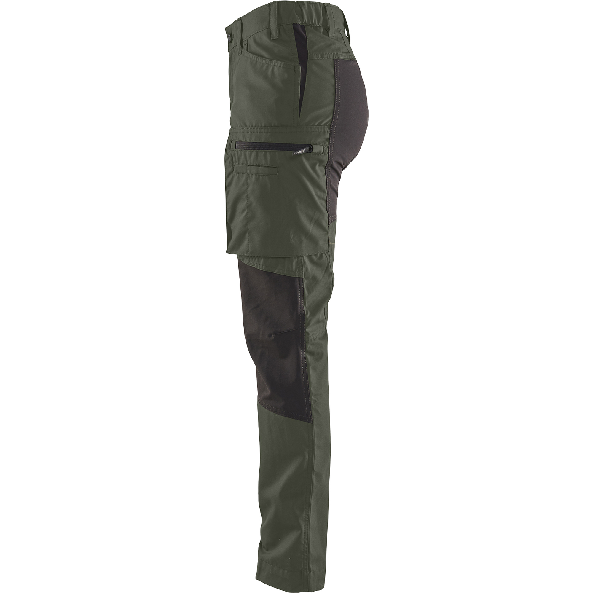 Blaklader Ladies Stretch Work Trousers, Army Green/Black (3)