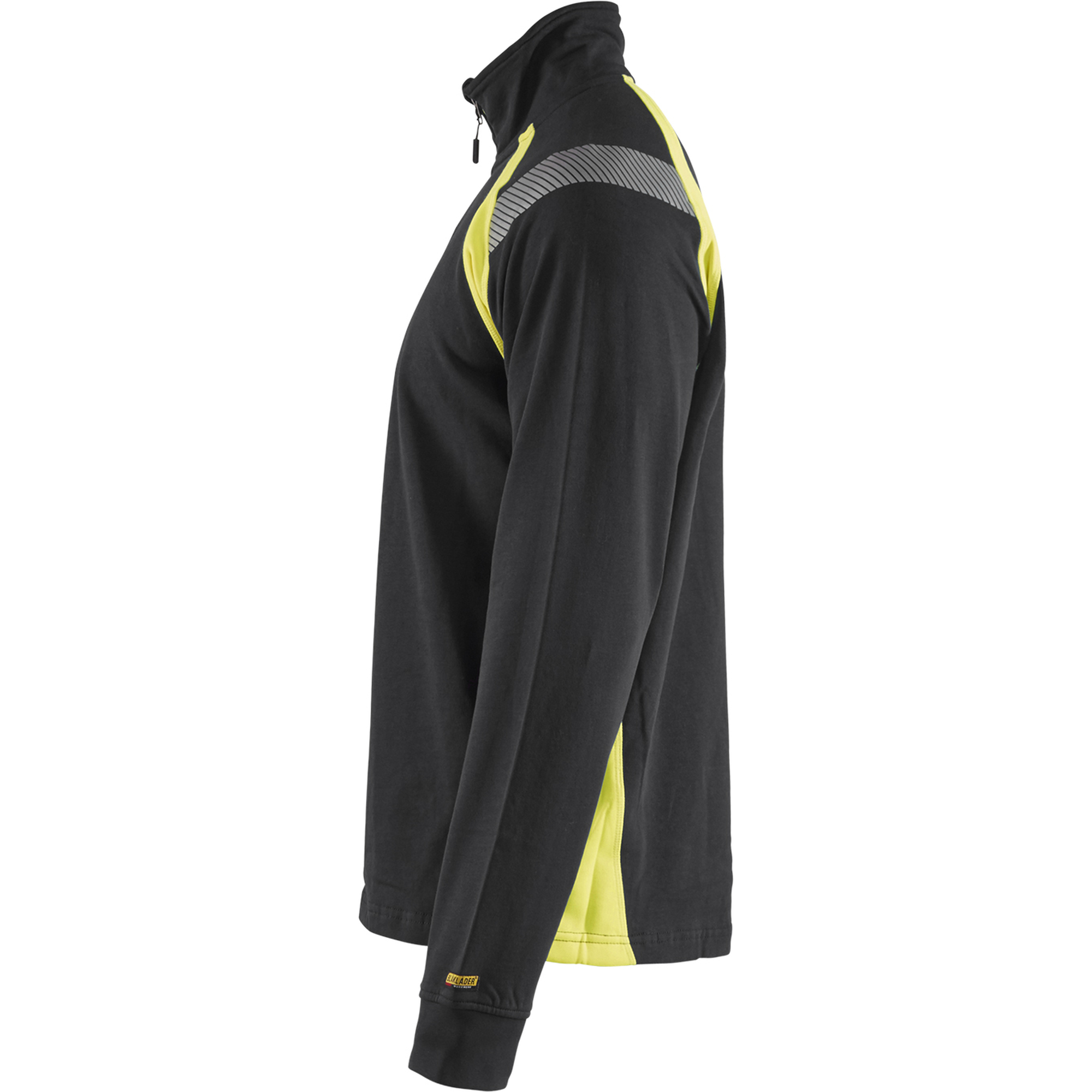 Blaklader Half-Zip Sweatshirt, Black/Yellow (3)
