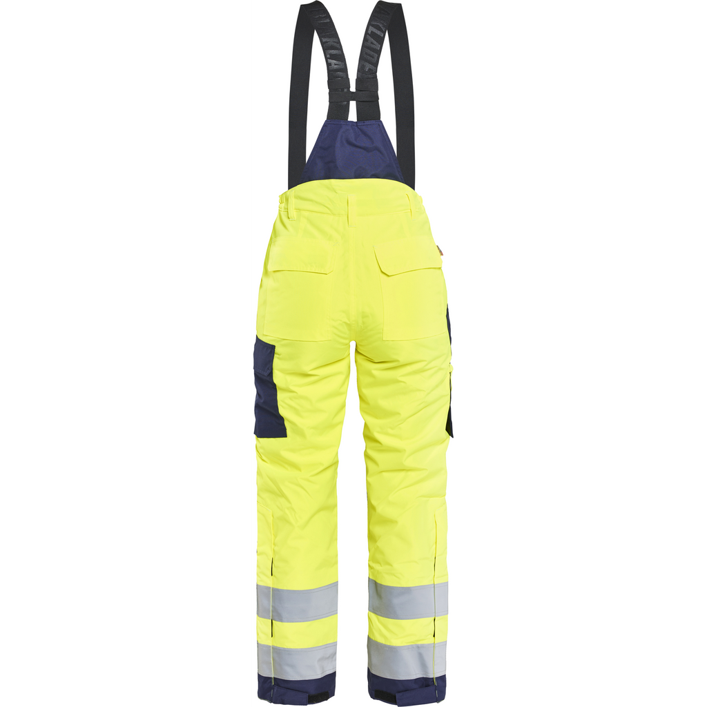 Blaklader High Vis Ladies Winter Work Trousers, Yellow/Navy Blue (4)