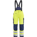 Blaklader High Vis Ladies Winter Work Trousers, Yellow/Navy Blue