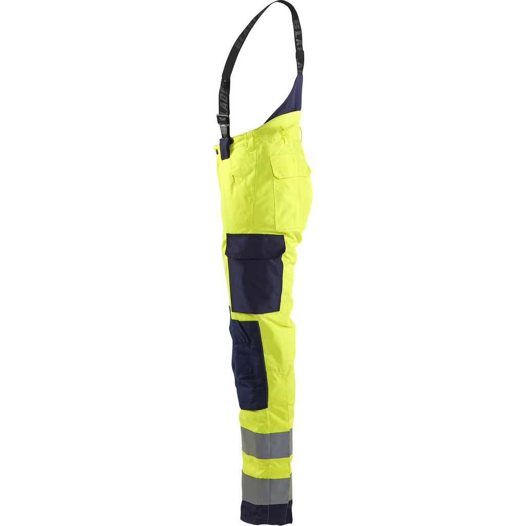 Blaklader High Vis Ladies Winter Work Trousers, Yellow/Navy Blue (3)