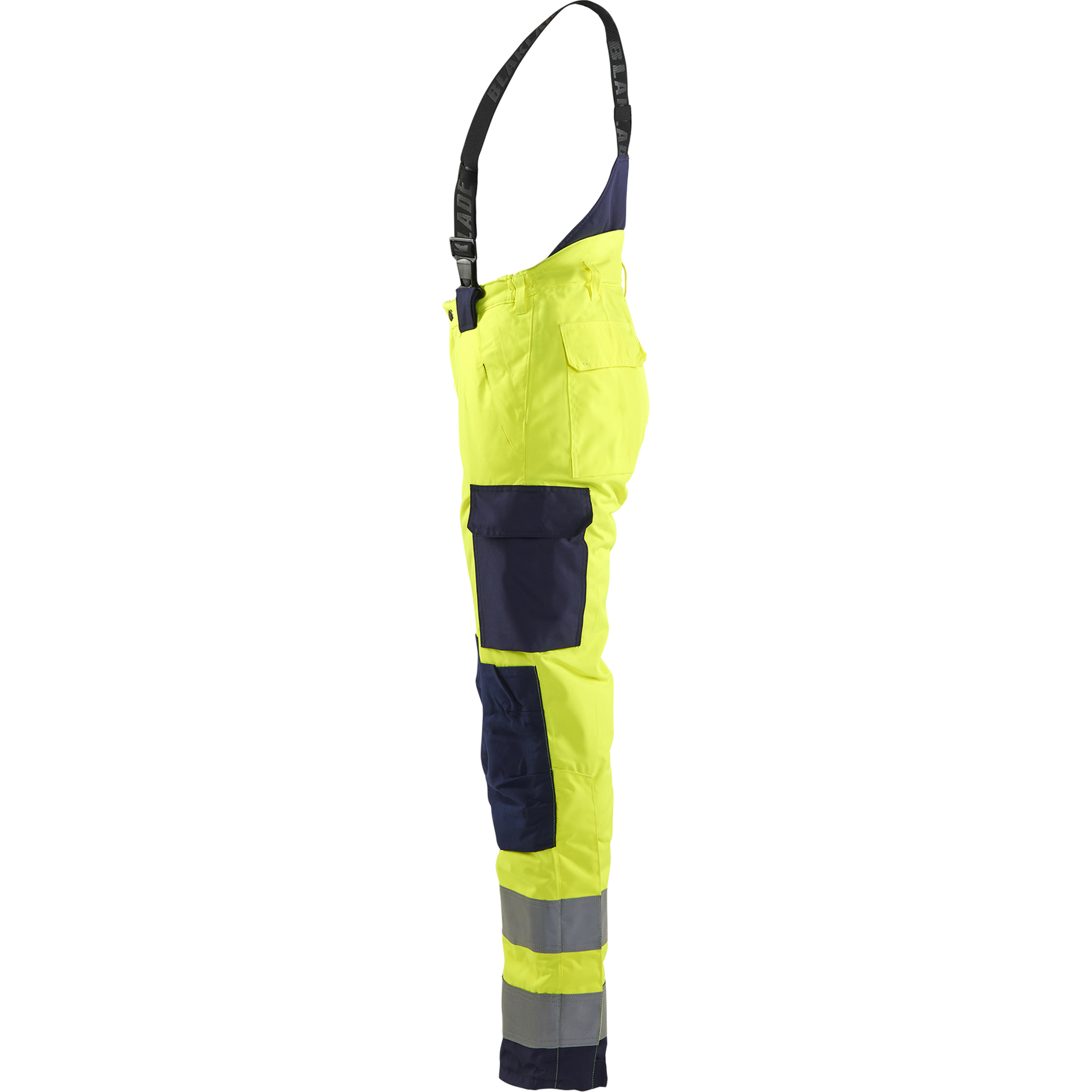 Blaklader High Vis Ladies Winter Work Trousers, Yellow/Navy Blue (3)