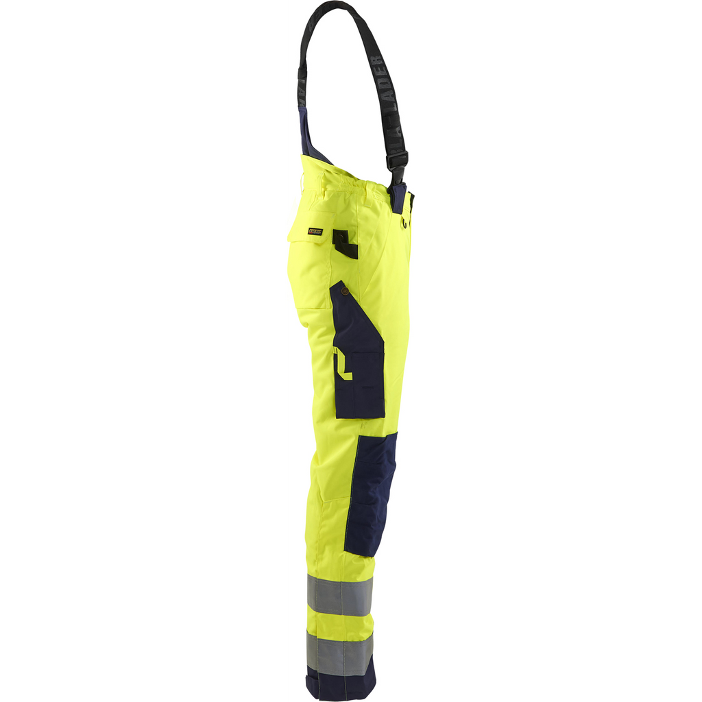 Blaklader High Vis Ladies Winter Work Trousers, Yellow/Navy Blue (2)
