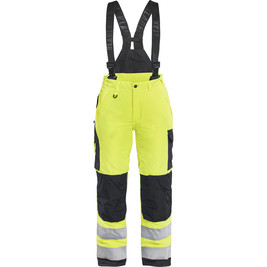 Blaklader High Vis Ladies Winter Work Trousers, Yellow/Black