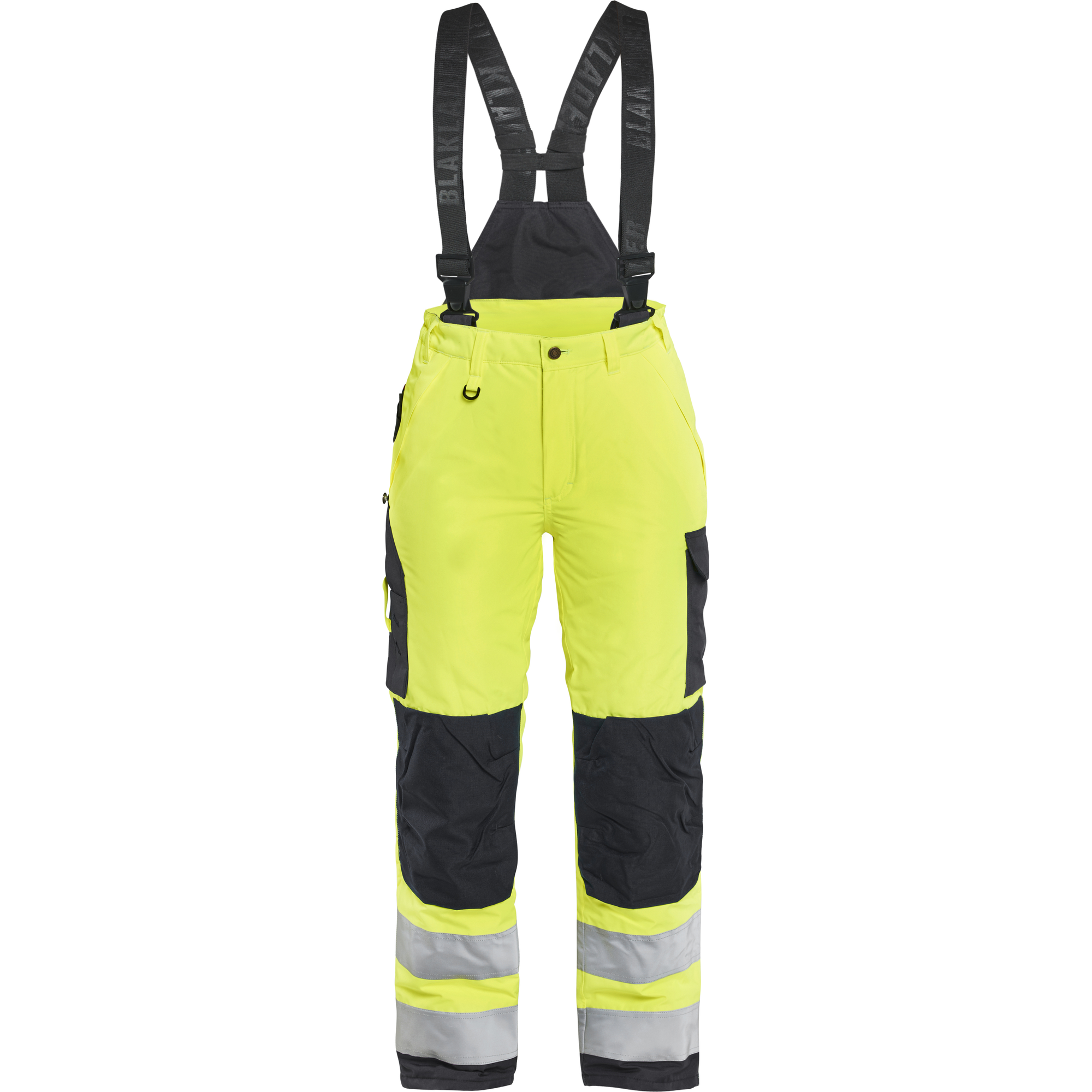 Blaklader High Vis Ladies Winter Work Trousers, Yellow/Black