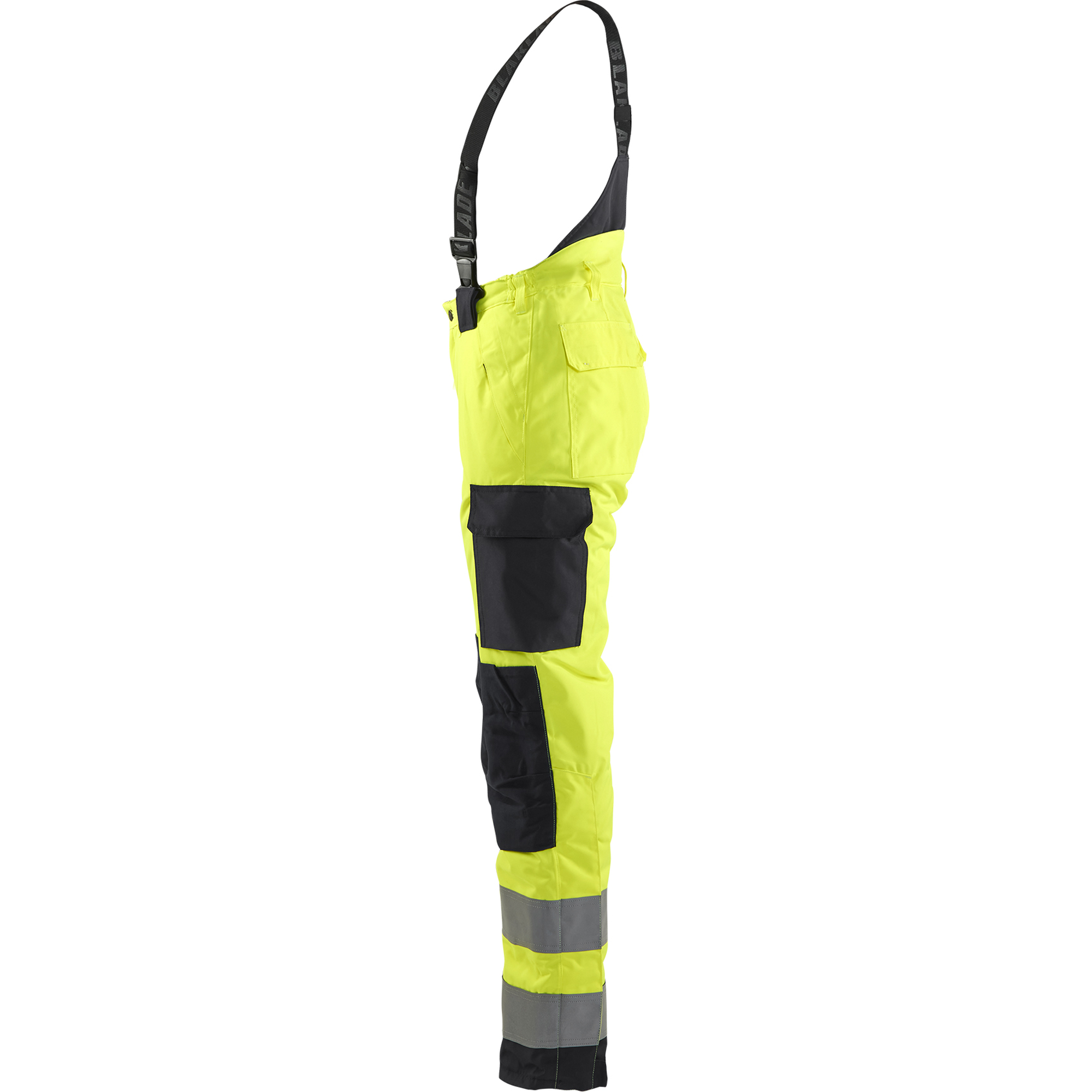 Blaklader High Vis Ladies Winter Work Trousers, Yellow/Black (3)