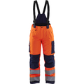 Blaklader High Vis Ladies Winter Work Trousers, Orange/Navy Blue