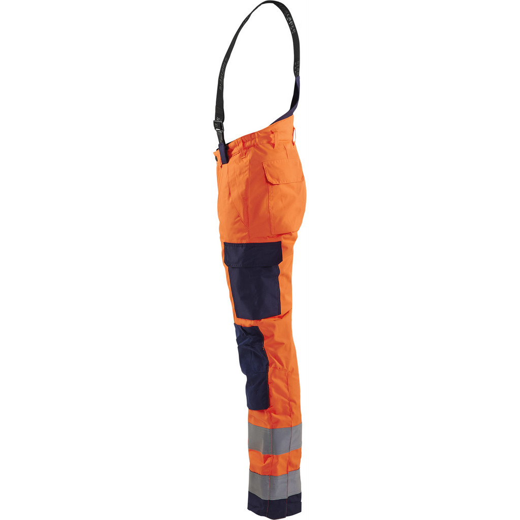 Blaklader High Vis Ladies Winter Work Trousers, Orange/Navy Blue (3)