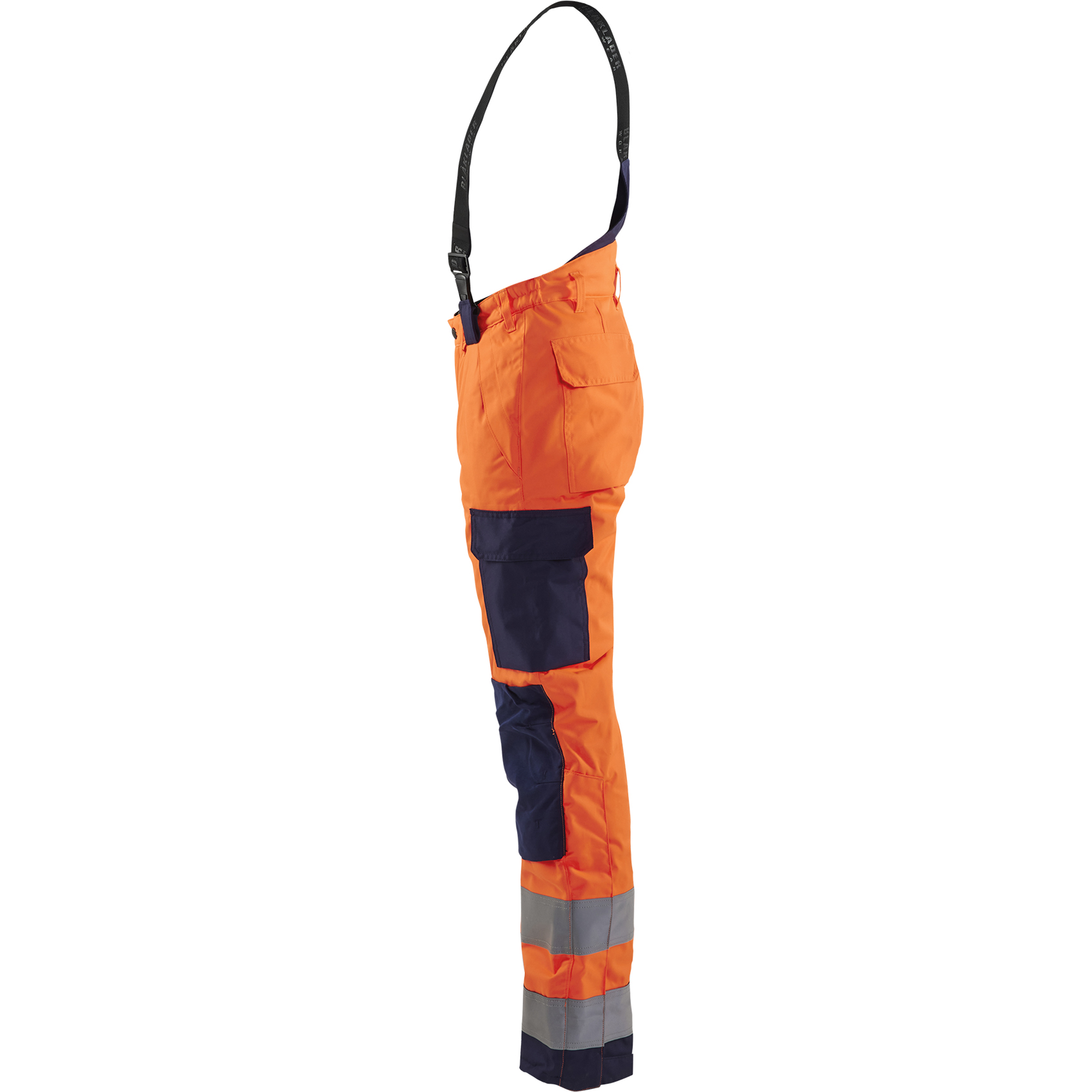 Blaklader High Vis Ladies Winter Work Trousers, Orange/Navy Blue (3)