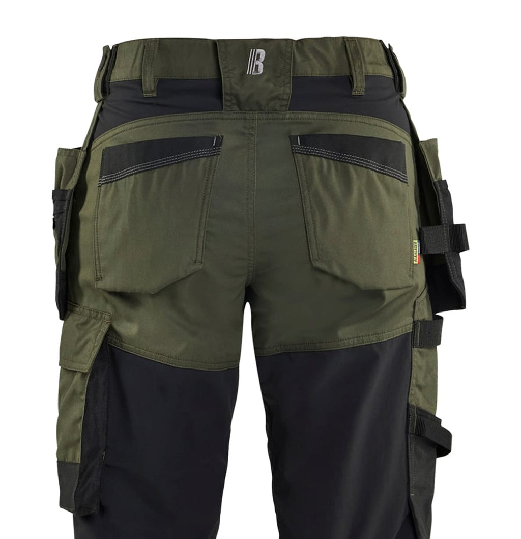 Blaklader Ladies Stretch Craftsman Work Trousers, Forest Green/Black (7)