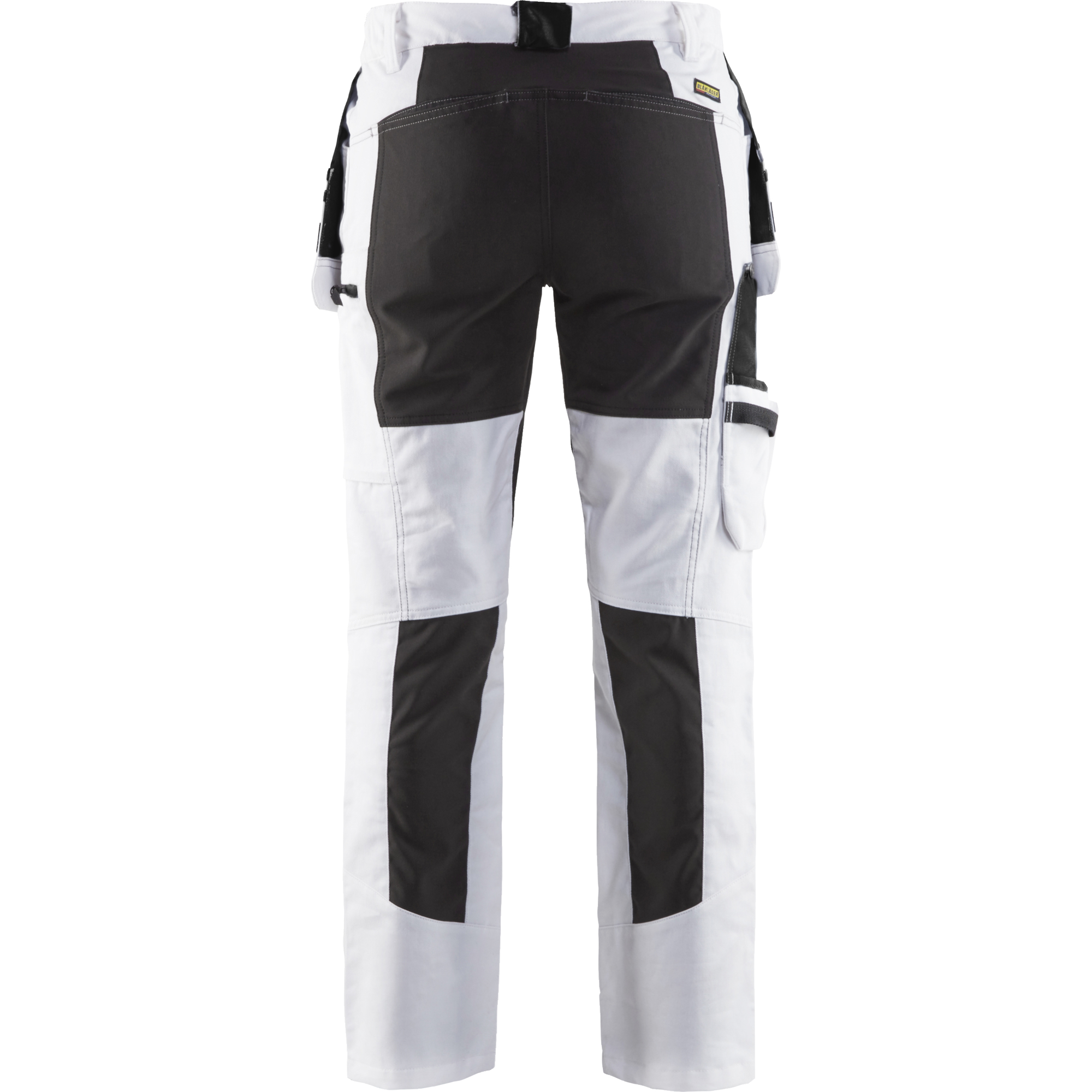 Blaklader Ladies Painters Trousers with Stretch Inserts, White/Black (4)